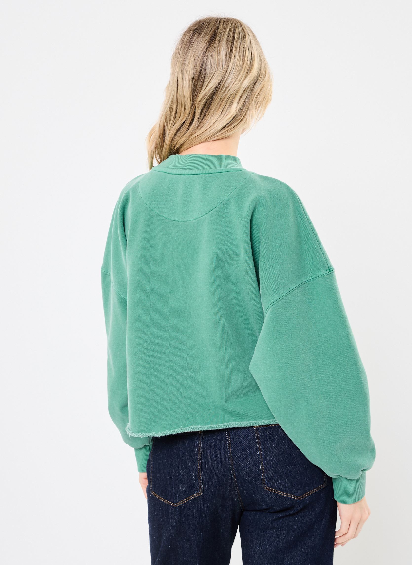 Sweatshirts SWEATSHIRT PORTER MACARONI femme vert Newtone Sweatshirts SWEATSHIRT PORTER MACARONI femme vert APPLE