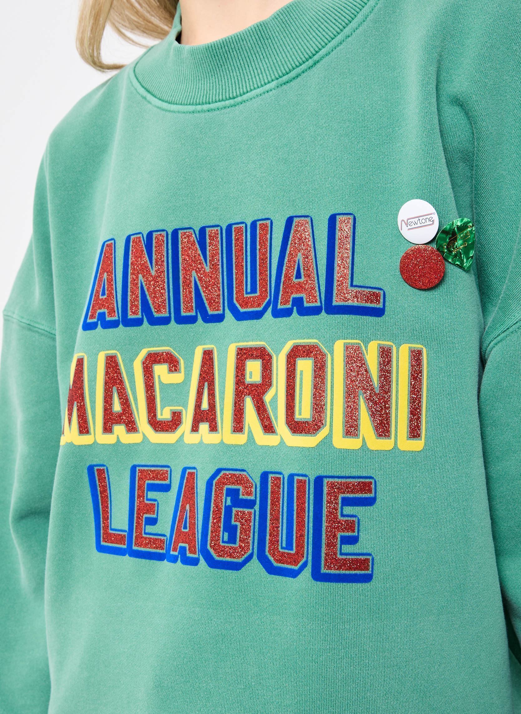 Sweatshirts SWEATSHIRT PORTER MACARONI femme vert Newtone Sweatshirts SWEATSHIRT PORTER MACARONI femme vert APPLE