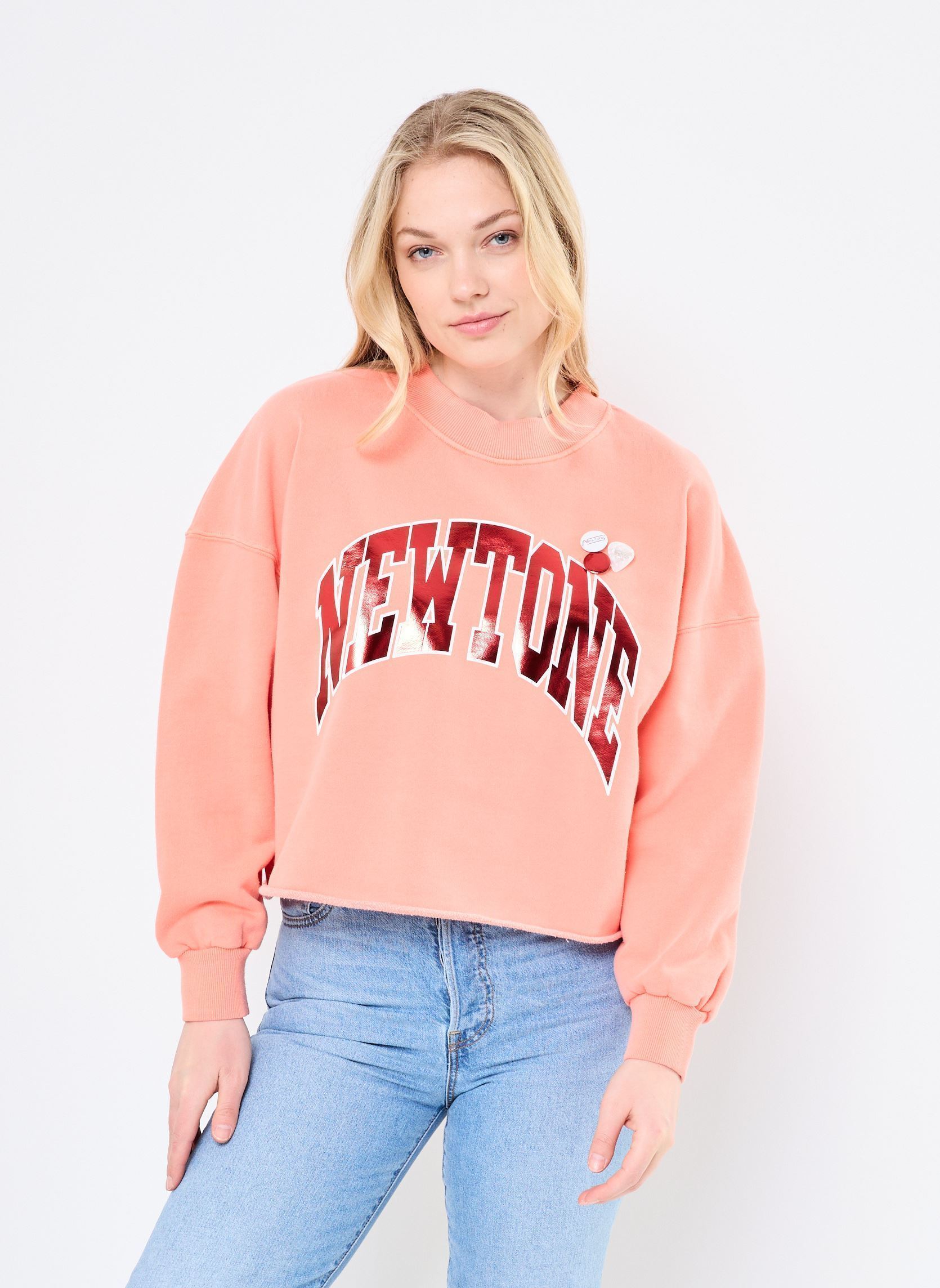 Sweatshirts SWEATSHIRT PORTER TONE femme orange Newtone Sweatshirts SWEATSHIRT PORTER TONE femme orange CORAIL