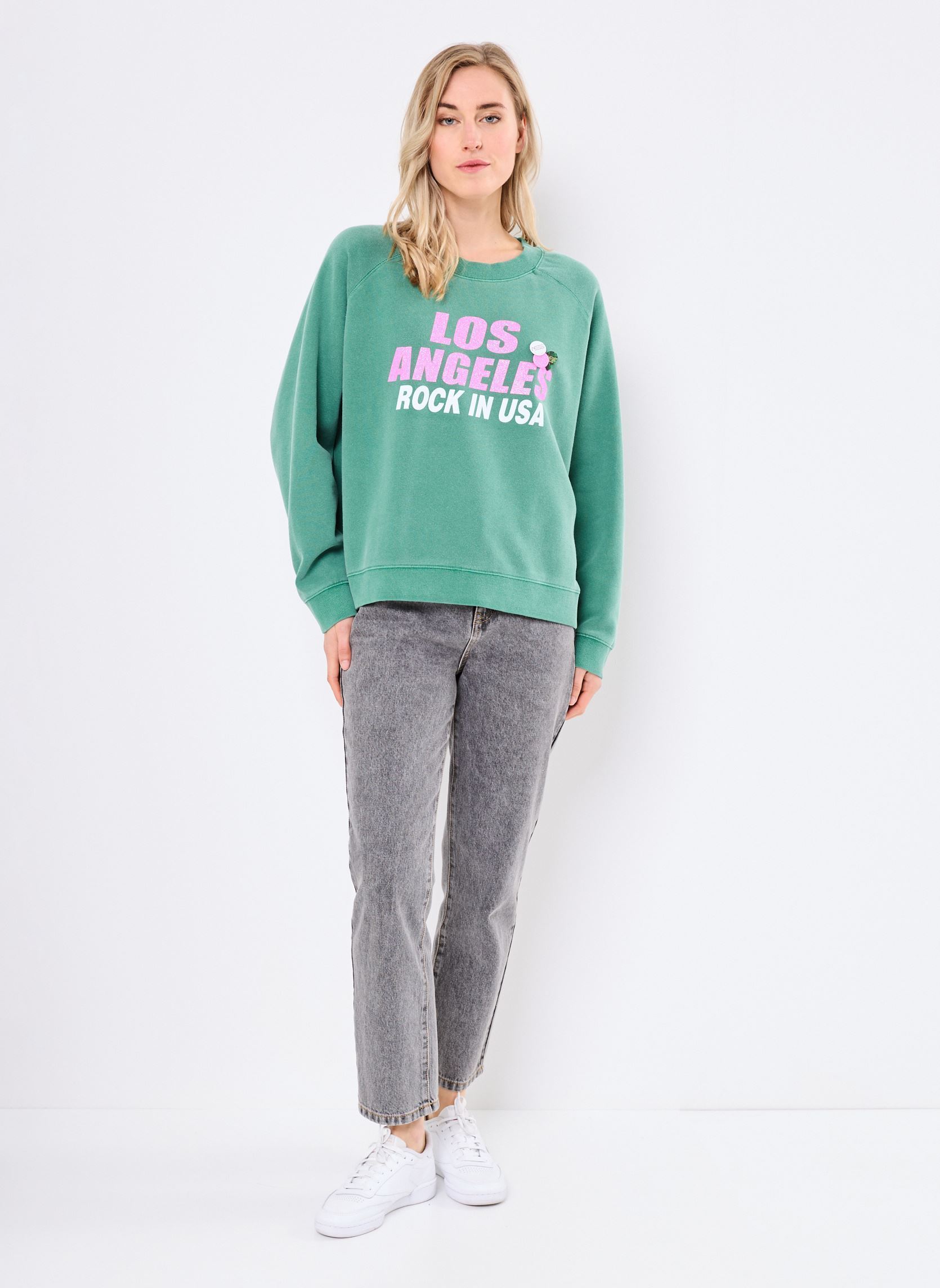 Sweater SWEATSHIRT EGGER CITY dames groen Newtone Sweater SWEATSHIRT EGGER CITY dames groen APPLE