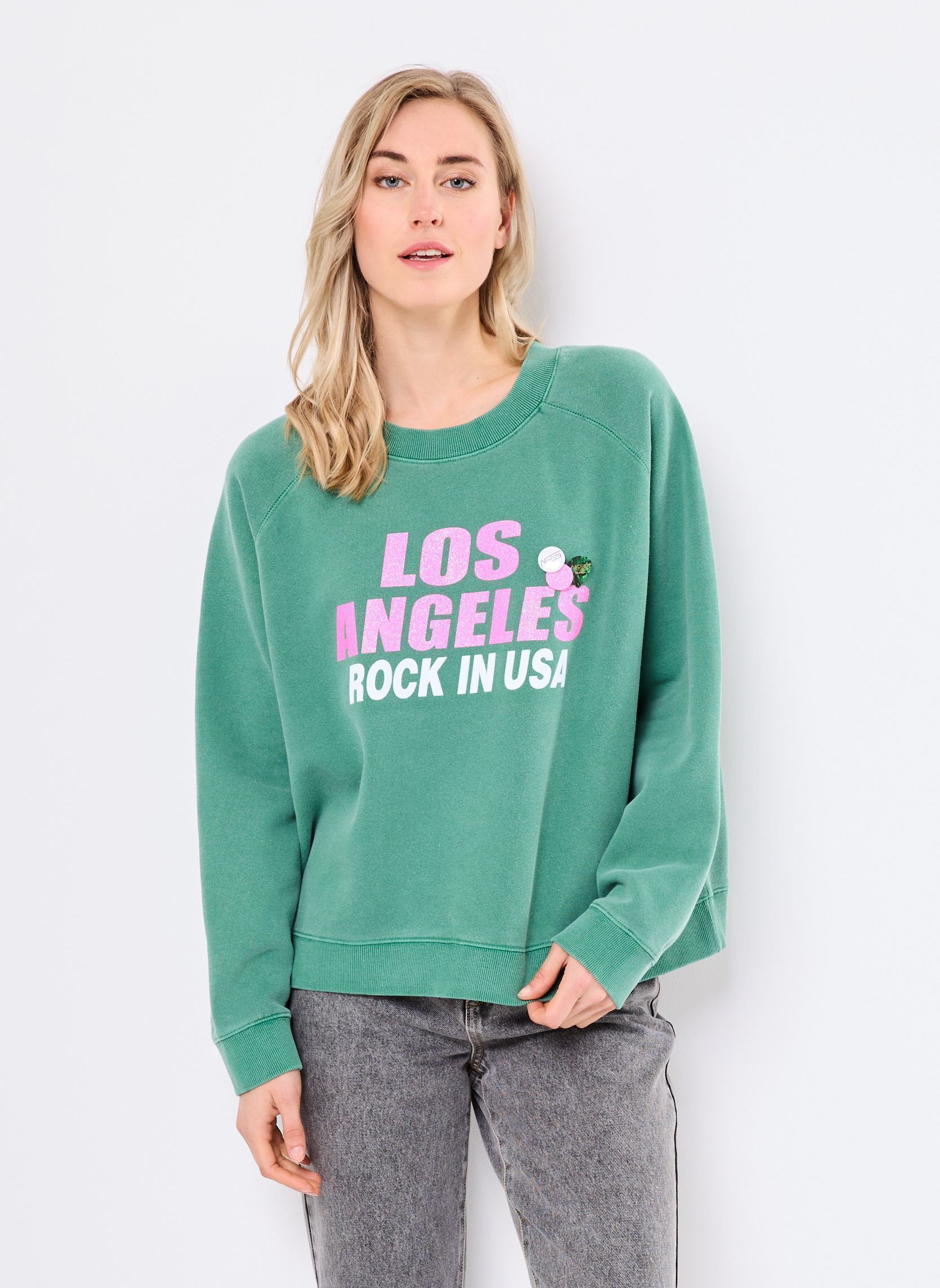 Sweater SWEATSHIRT EGGER CITY dames groen Newtone Sweater SWEATSHIRT EGGER CITY dames groen APPLE