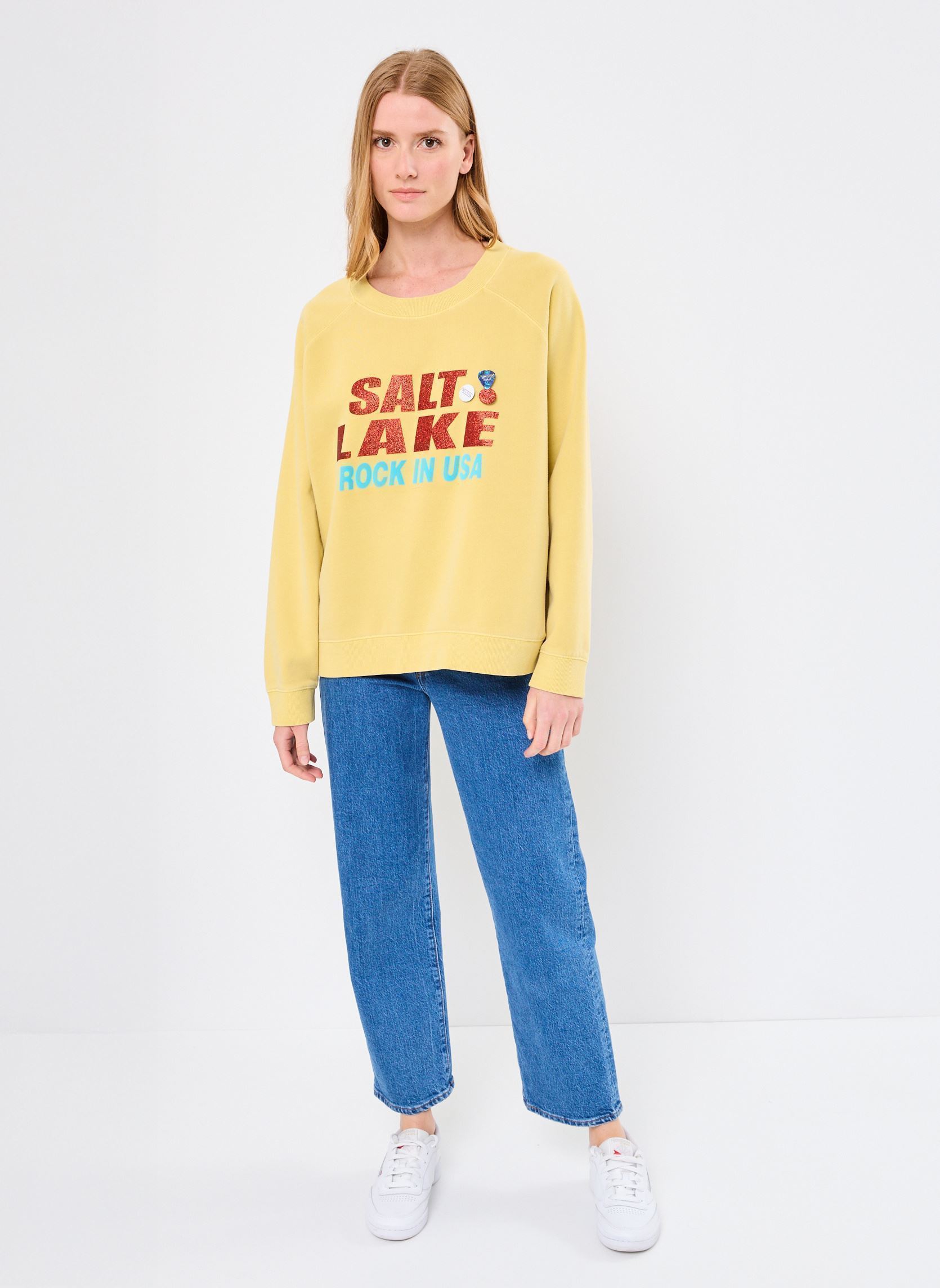 Sweater SWEATSHIRT EGGER CITY dames geel Newtone Sweater SWEATSHIRT EGGER CITY dames geel MAIS