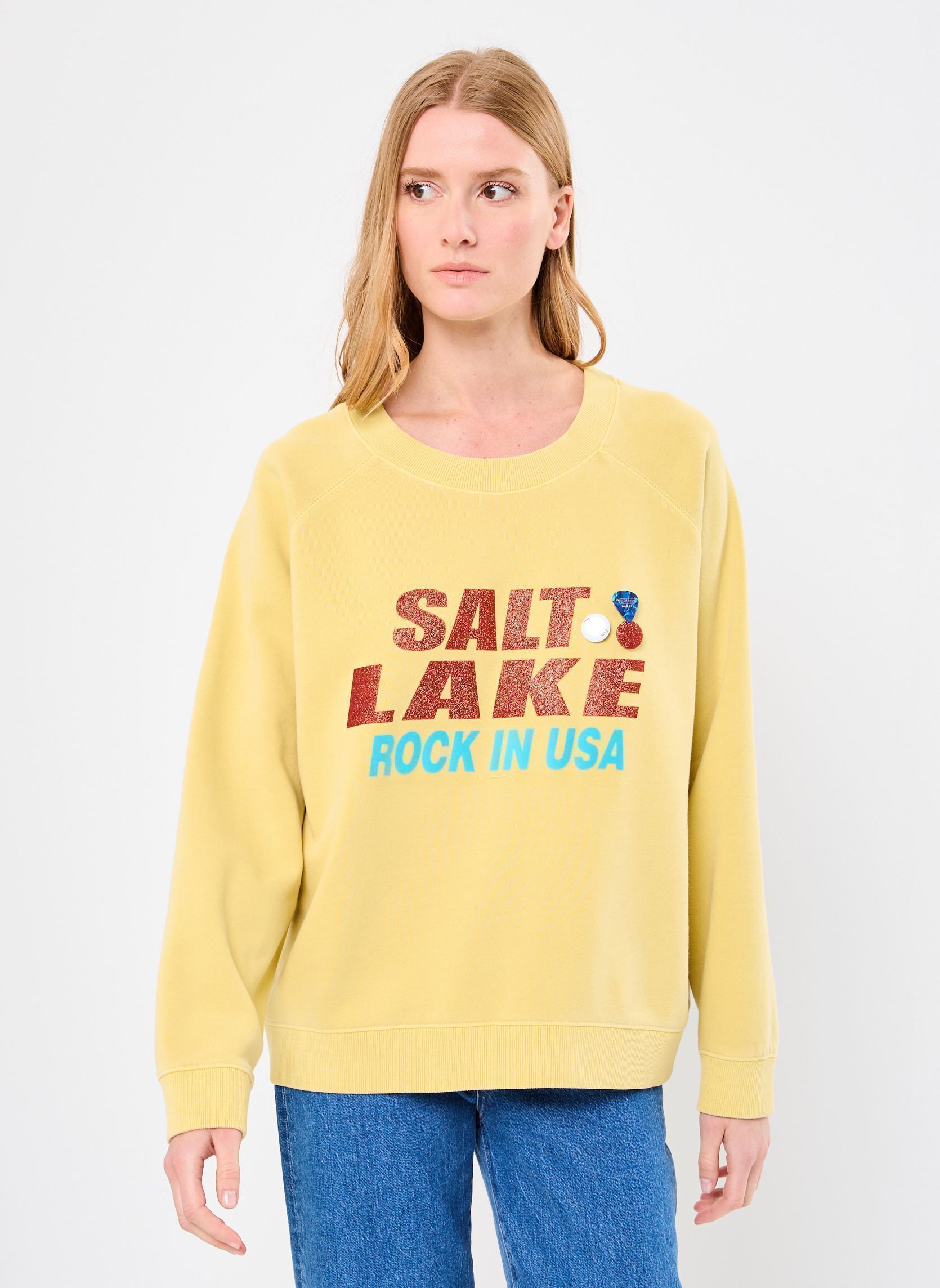 Sweater SWEATSHIRT EGGER CITY dames geel Newtone Sweater SWEATSHIRT EGGER CITY dames geel MAIS