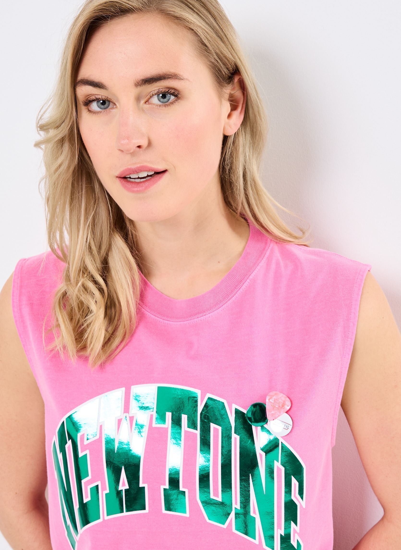 Kurzarm-T-Shirts TSHIRT BIKER TONE damen rosa Newtone Kurzarm-T-Shirts TSHIRT BIKER TONE damen rosa FUSCHIA