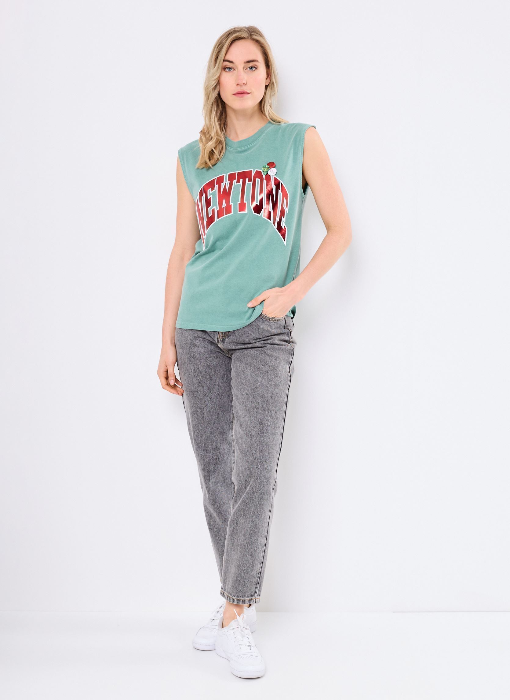 Camisetas de manga corta TSHIRT BIKER TONE mujer verde Newtone Camisetas de manga corta TSHIRT BIKER TONE mujer verde LIGHTGREEN