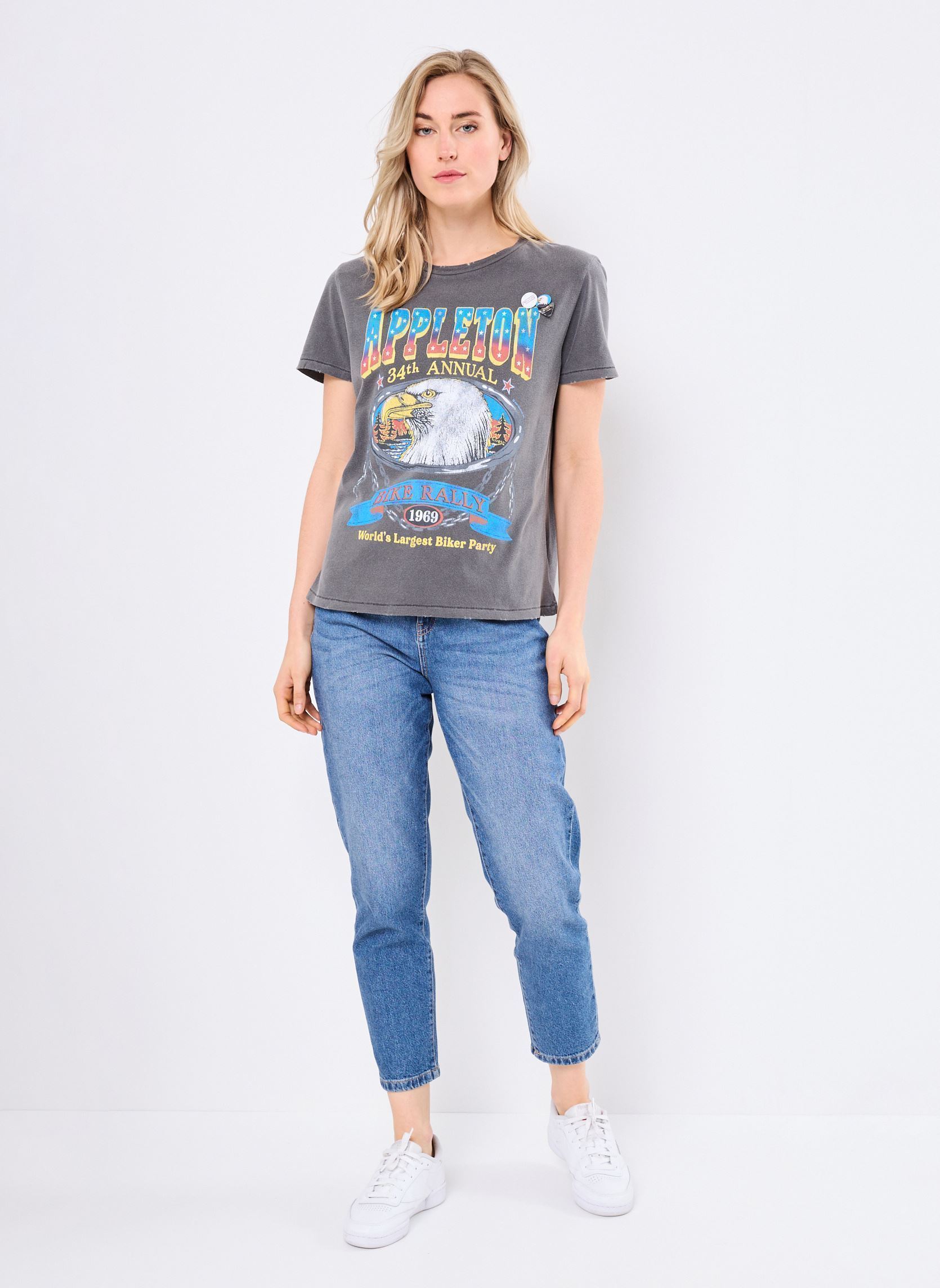 Kurzarm-T-Shirts TSHIRT STARLIGHT APPLETON damen grau Newtone Kurzarm-T-Shirts TSHIRT STARLIGHT APPLETON damen grau PEPPER