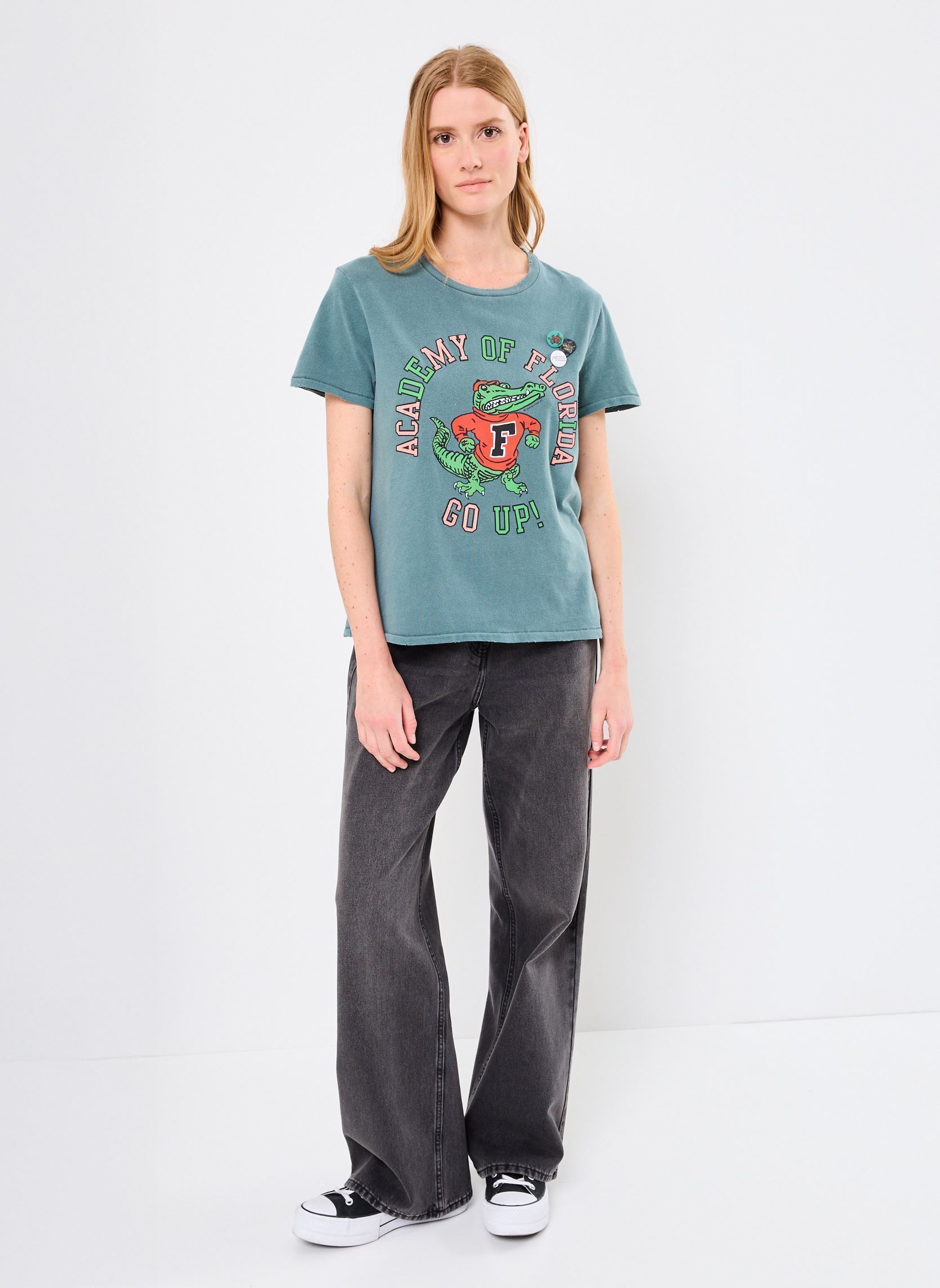 Tee-shirts manches courtes TSHIRT STARLIGHT GO UP femme vert Newtone Tee-shirts manches courtes TSHIRT STARLIGHT GO UP femme vert FOREST