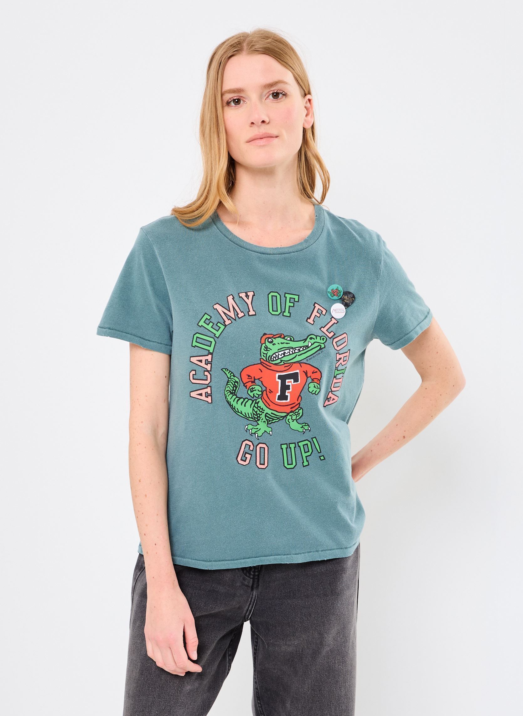Tee-shirts manches courtes TSHIRT STARLIGHT GO UP femme vert Newtone Tee-shirts manches courtes TSHIRT STARLIGHT GO UP femme vert FOREST