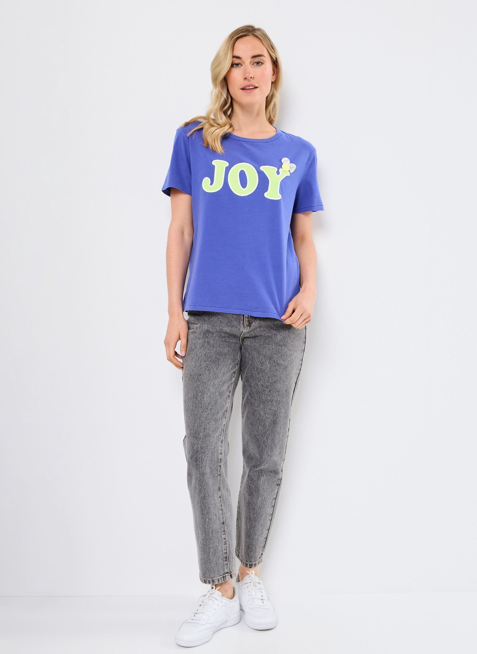 Tee-shirts manches courtes TSHIRT STARLIGHT JOY femme bleu Newtone Tee-shirts manches courtes TSHIRT STARLIGHT JOY femme bleu FLOBLUE
