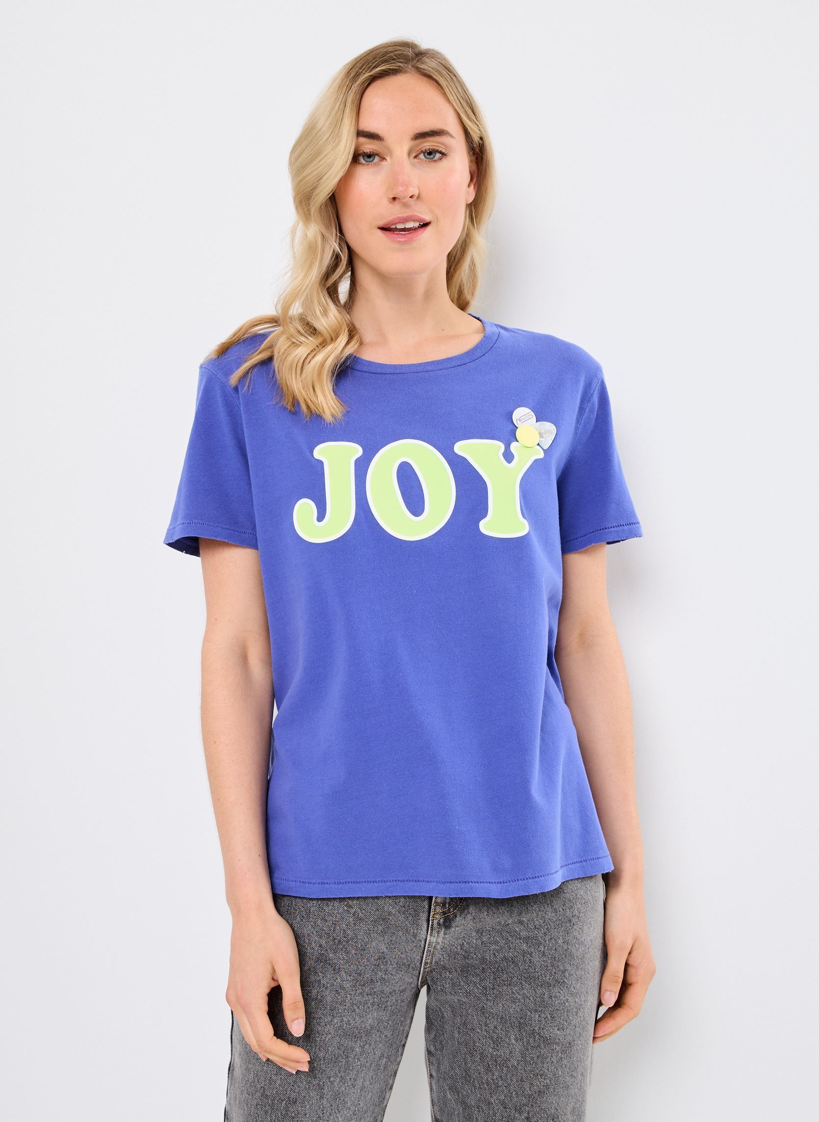Tee-shirts manches courtes TSHIRT STARLIGHT JOY femme bleu Newtone Tee-shirts manches courtes TSHIRT STARLIGHT JOY femme bleu FLOBLUE