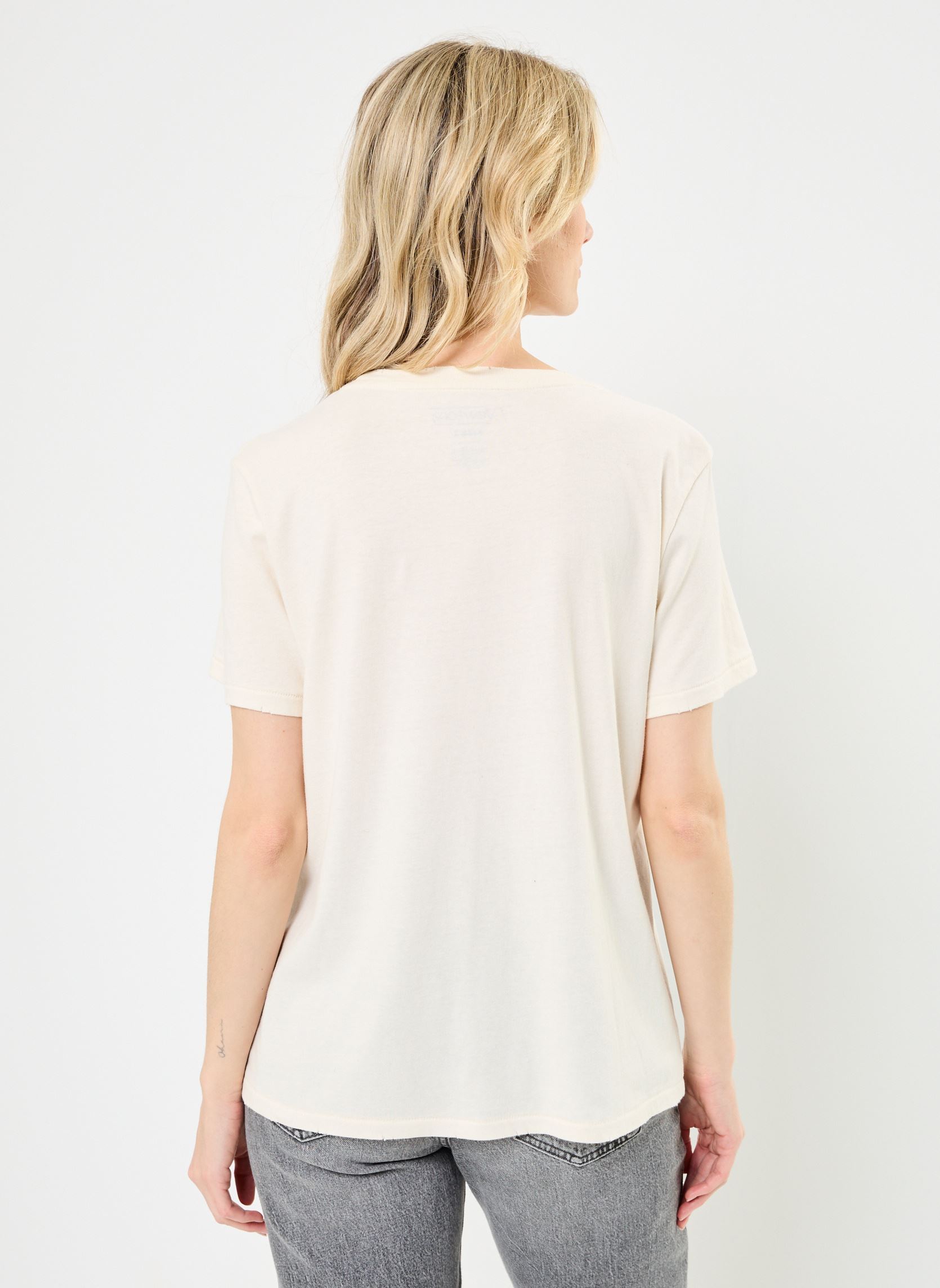 Tee-shirts manches courtes TSHIRT STARLIGHT ROSE femme blanc Newtone Tee-shirts manches courtes TSHIRT STARLIGHT ROSE femme blanc NATURAL