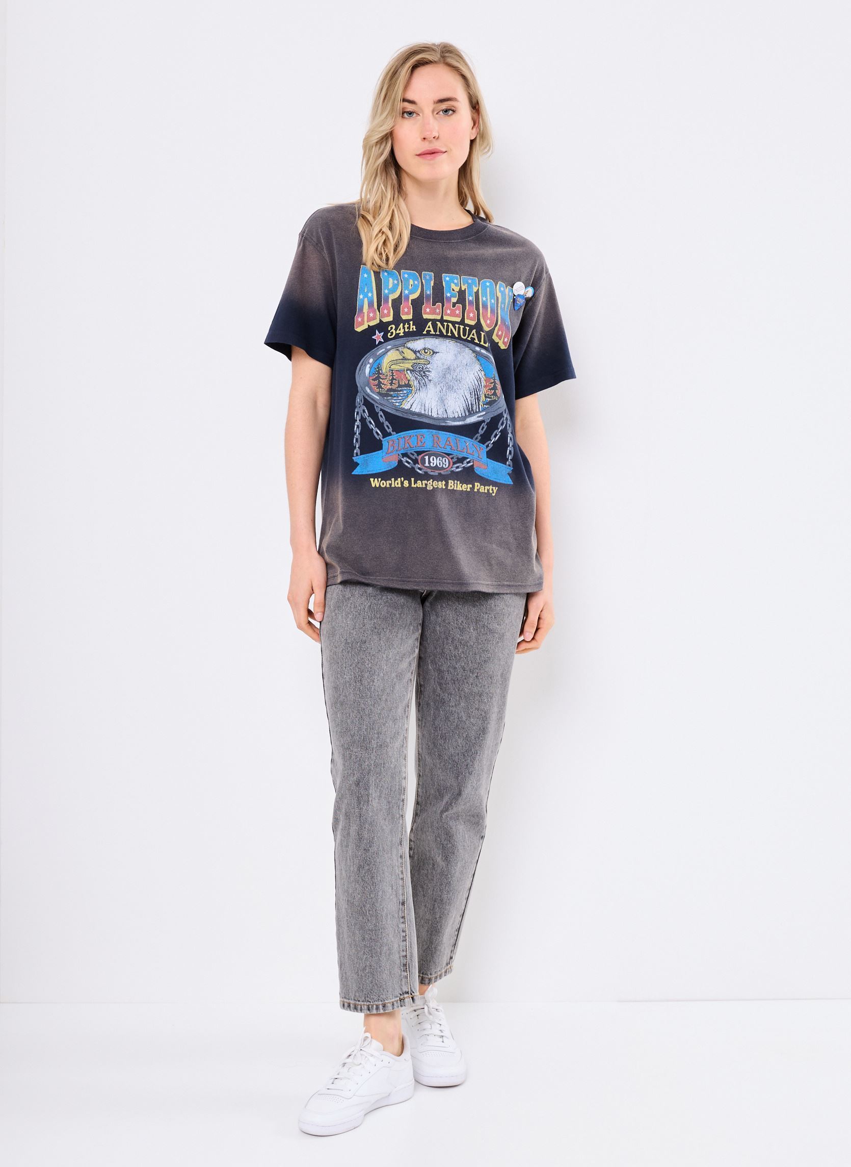 Kurzarm-T-Shirts TSHIRT TRUCKER APPLETON damen blau Newtone Kurzarm-T-Shirts TSHIRT TRUCKER APPLETON damen blau VINTAGEBLUE