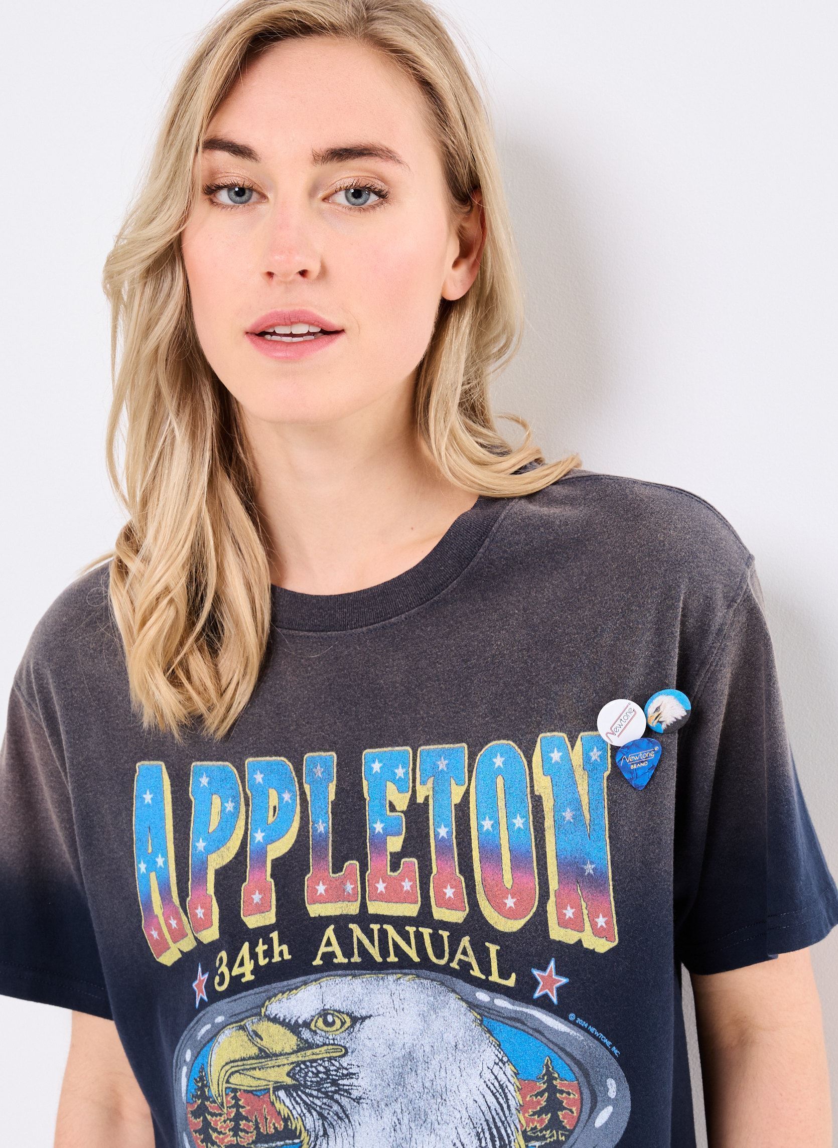 Kurzarm-T-Shirts TSHIRT TRUCKER APPLETON damen blau Newtone Kurzarm-T-Shirts TSHIRT TRUCKER APPLETON damen blau VINTAGEBLUE