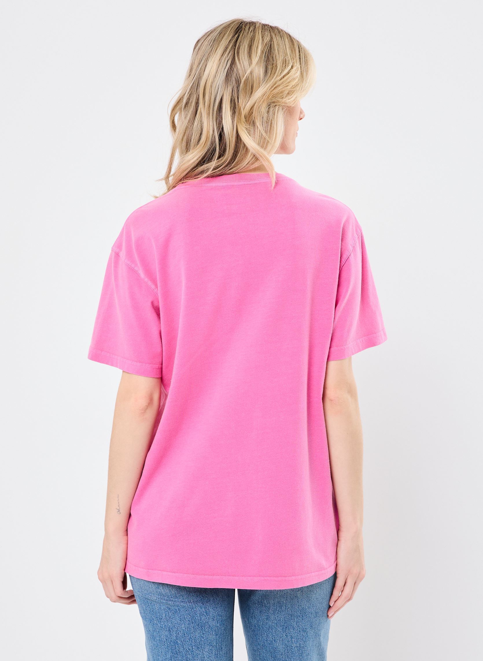 Tee-shirts manches courtes TSHIRT TRUCKER CITY femme rose Newtone Tee-shirts manches courtes TSHIRT TRUCKER CITY femme rose FUSCHIA