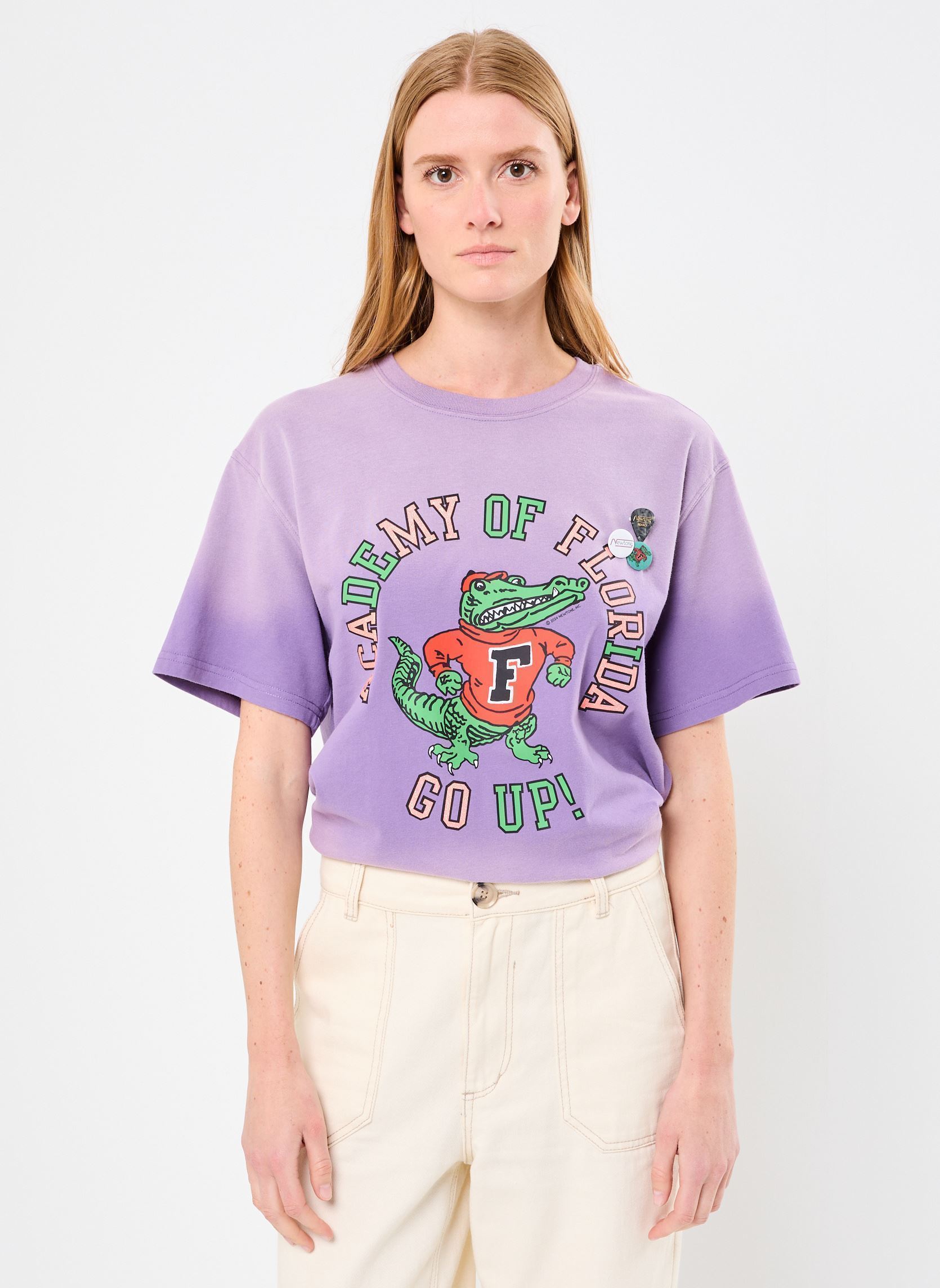Tee-shirts manches courtes TSHIRT TRUCKER GO UP femme violet Newtone Tee-shirts manches courtes TSHIRT TRUCKER GO UP femme violet VINTAGEPURPLE