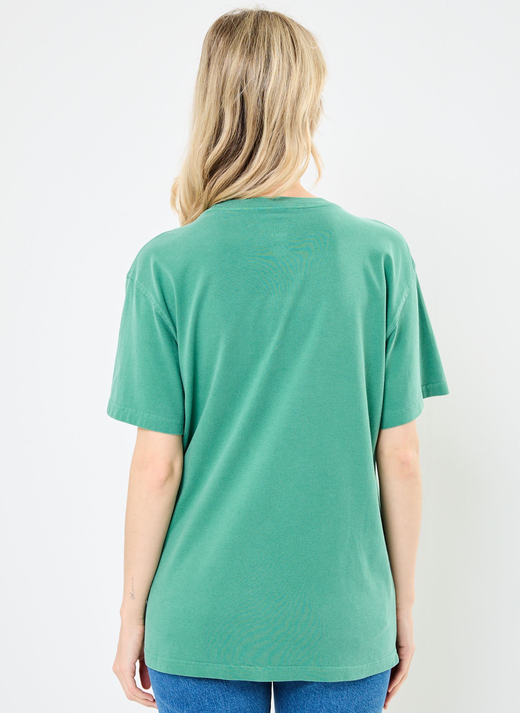 Tee-shirts manches courtes TSHIRT TRUCKER TONE femme vert Newtone Tee-shirts manches courtes TSHIRT TRUCKER TONE femme vert APPLE