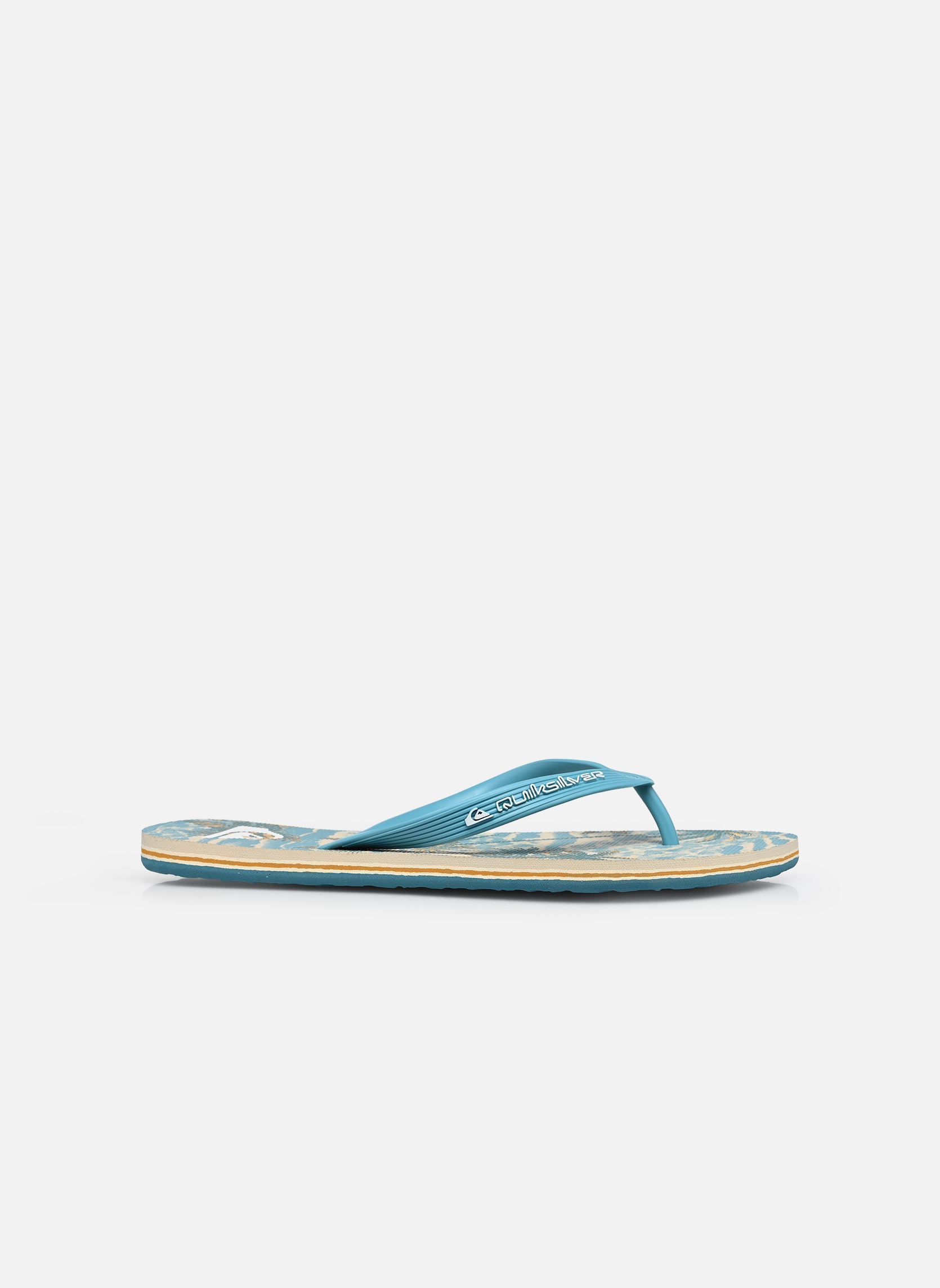Tongs MOLOKAI ART 25 homme bleu Quiksilver Tongs MOLOKAI ART 25 homme bleu Aqua Sundown