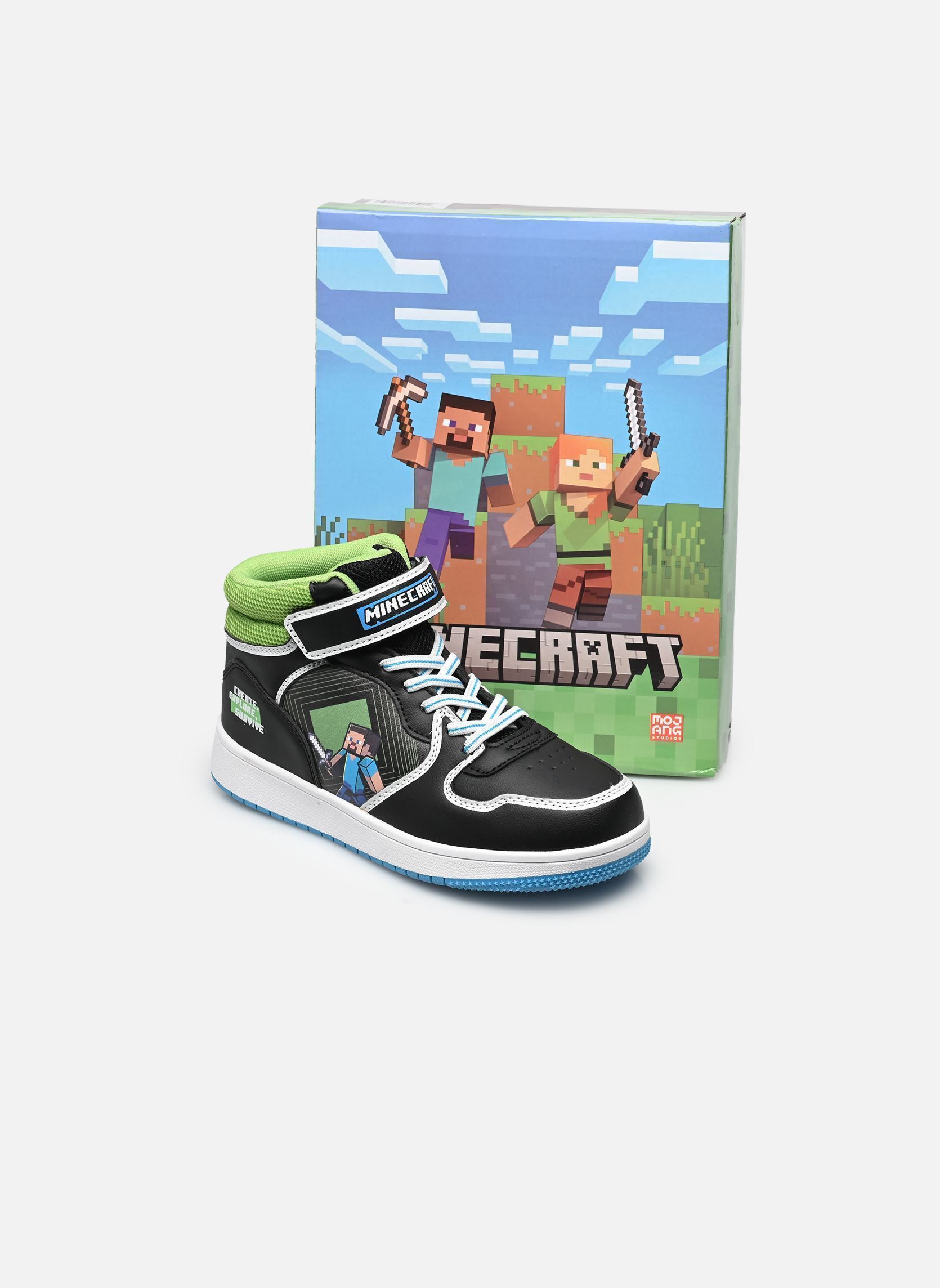 Baskets Baslet haute Minecraft garçon noir MADE BY Baskets Baslet haute Minecraft garçon noir NOIR