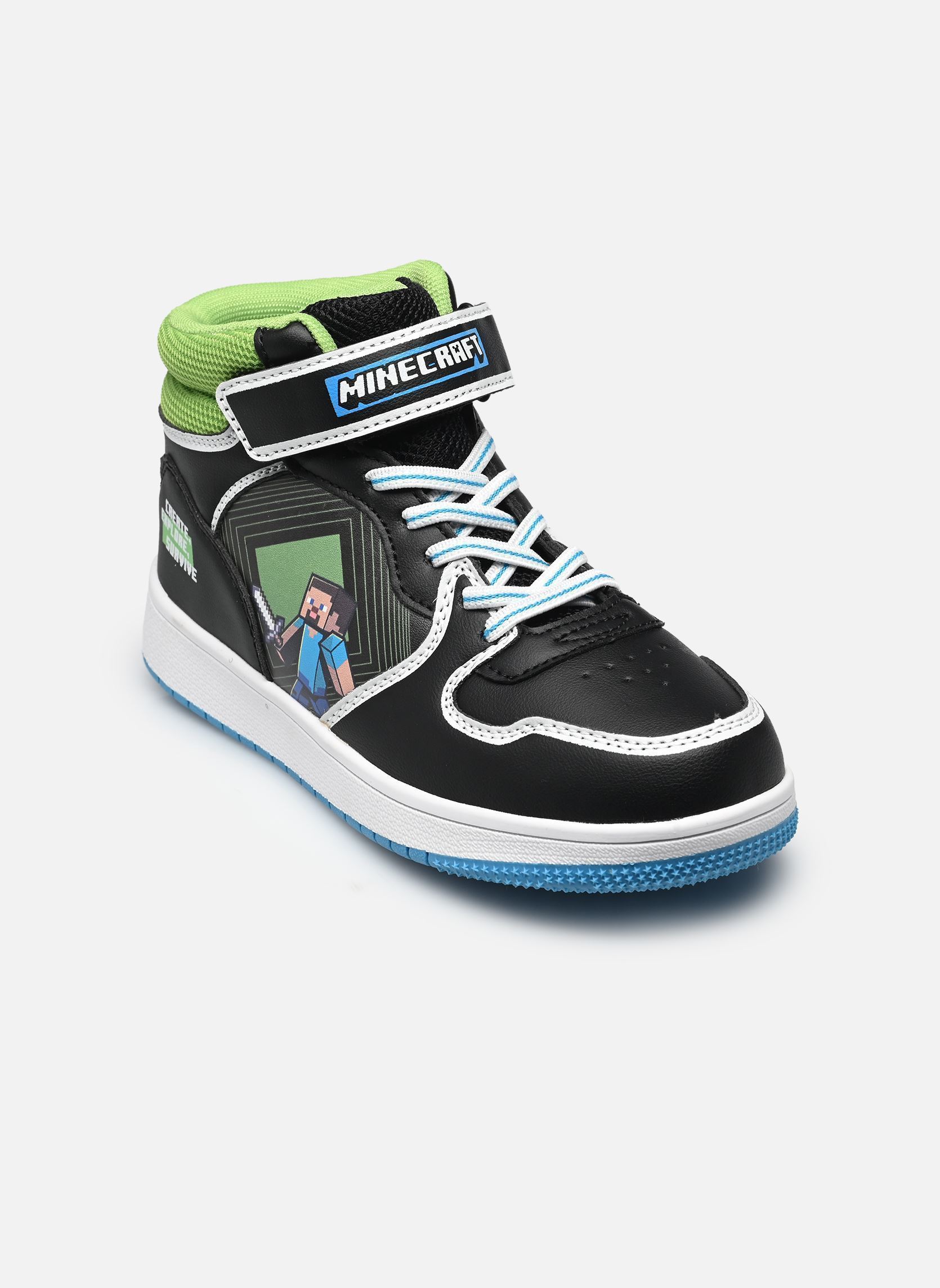 Baskets Baslet haute Minecraft garçon noir MADE BY Baskets Baslet haute Minecraft garçon noir NOIR