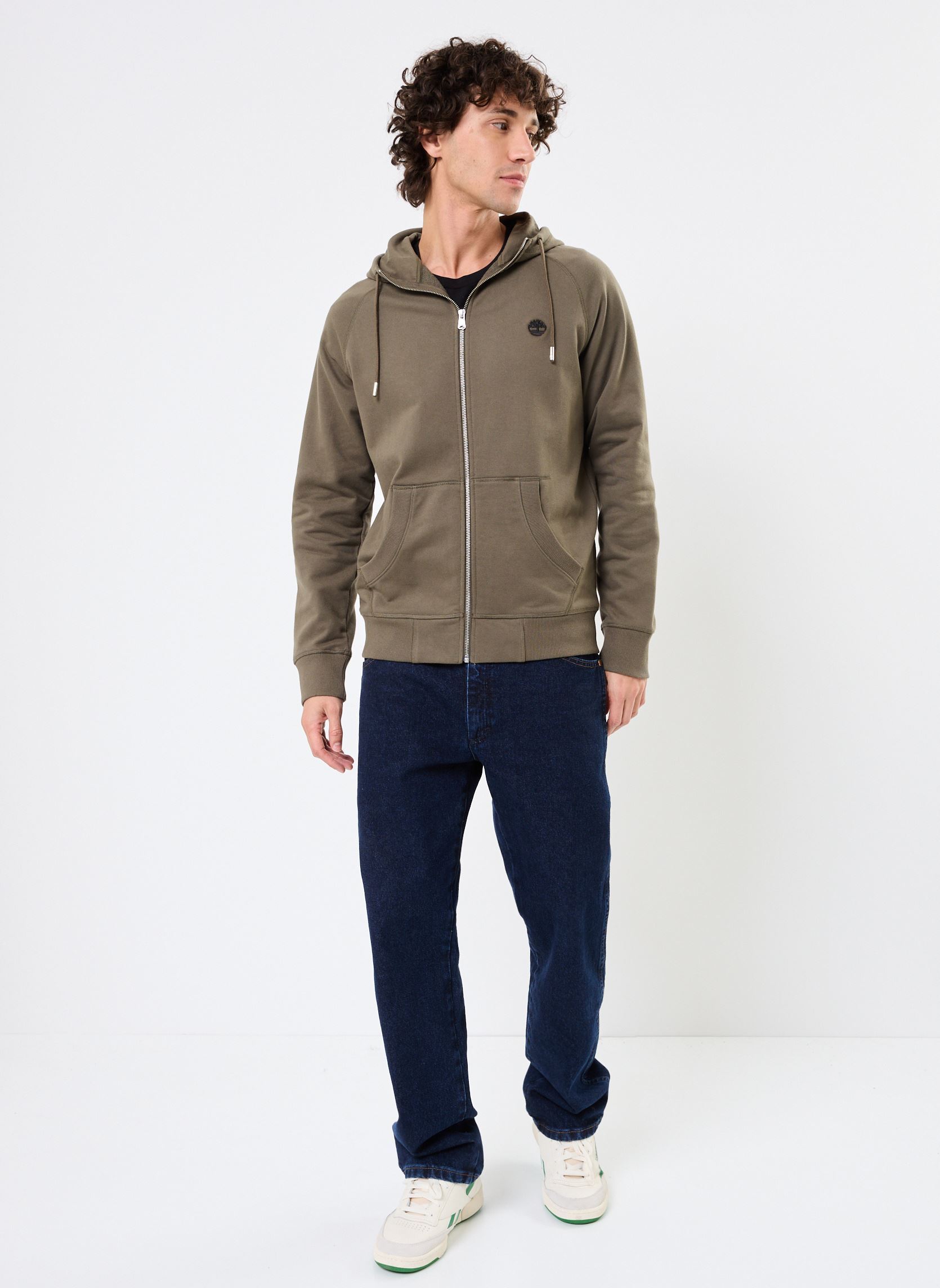 Sweats zippés Loopback Full Zip Hoodie homme vert Timberland Sweats zippés Loopback Full Zip Hoodie homme vert LEAF GREEN