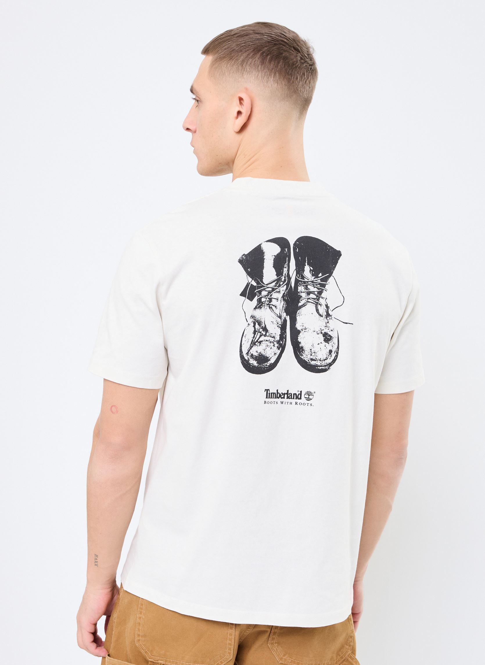T-shirt a maniche corte Slogan Tee uomo bianco Timberland T-shirt a maniche corte Slogan Tee uomo bianco VINTAGE WHITE