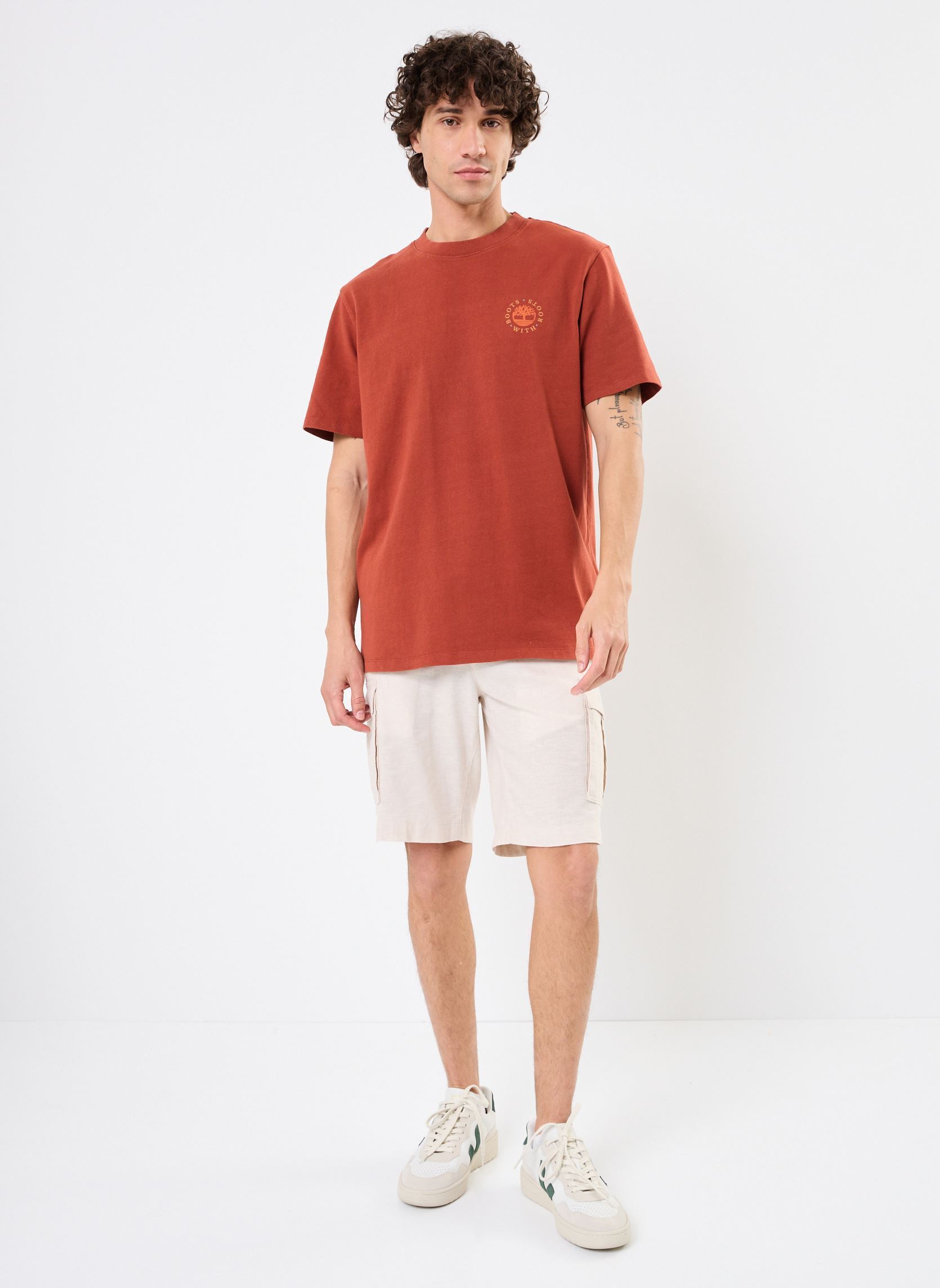 Camisetas de manga corta Washed Boot Lab Back Graphic Tee hombre rojo Timberland Camisetas de manga corta Washed Boot Lab Back Graphic Tee hombre rojo BURNT HENNA