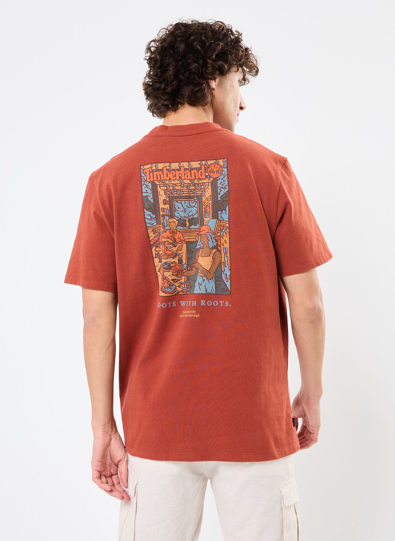 Camisetas de manga corta Washed Boot Lab Back Graphic Tee hombre rojo Timberland Camisetas de manga corta Washed Boot Lab Back Graphic Tee hombre rojo BURNT HENNA