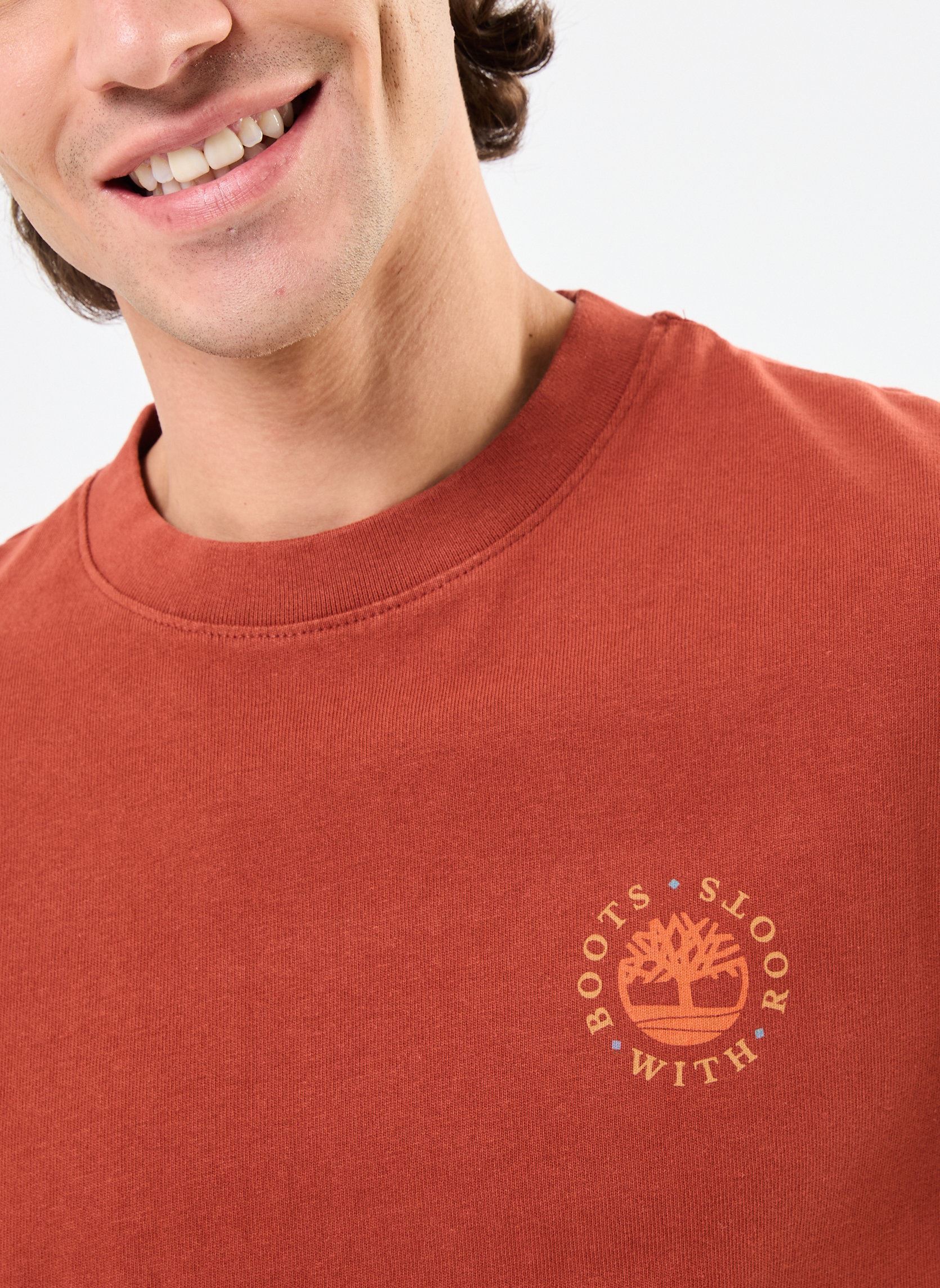Camisetas de manga corta Washed Boot Lab Back Graphic Tee hombre rojo Timberland Camisetas de manga corta Washed Boot Lab Back Graphic Tee hombre rojo BURNT HENNA