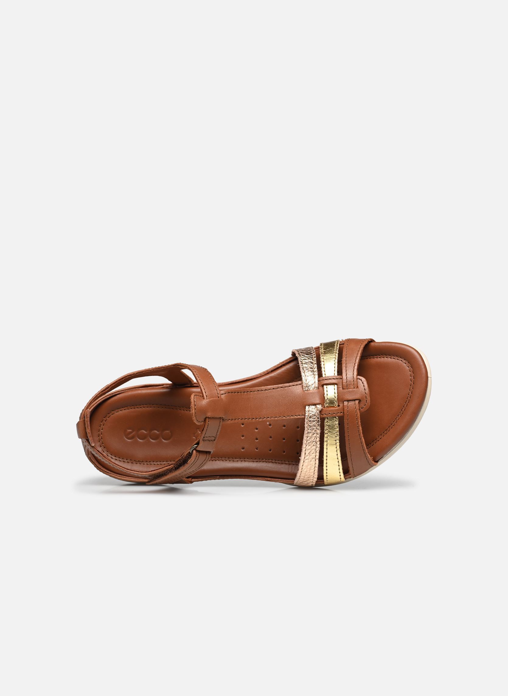 Sandali piatti Flash T-Bar donna marrone Ecco Sandali piatti Flash T-Bar donna marrone MINK/GOLD/HAMMERED BRONZE