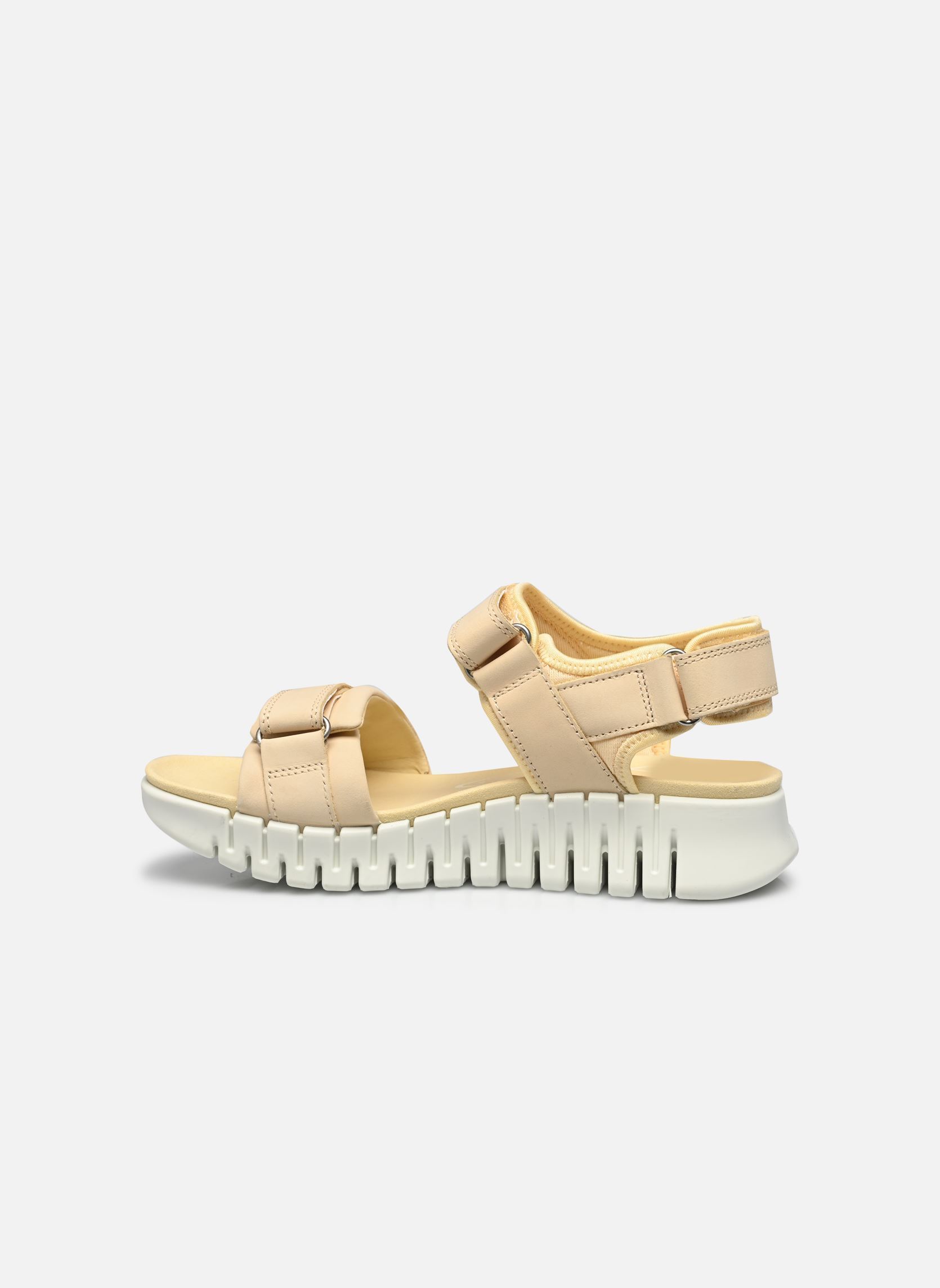 Sandales plates Gruuv Sol Lea femme beige Ecco Sandales plates Gruuv Sol Lea femme beige STRAW