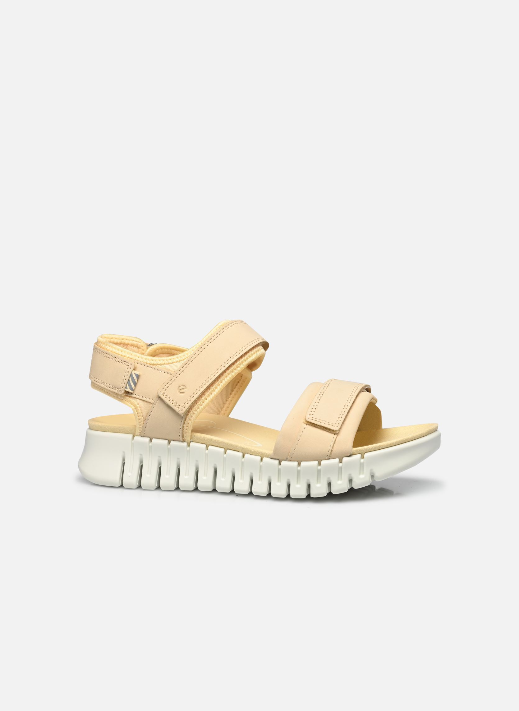 Sandales plates Gruuv Sol Lea femme beige Ecco Sandales plates Gruuv Sol Lea femme beige STRAW