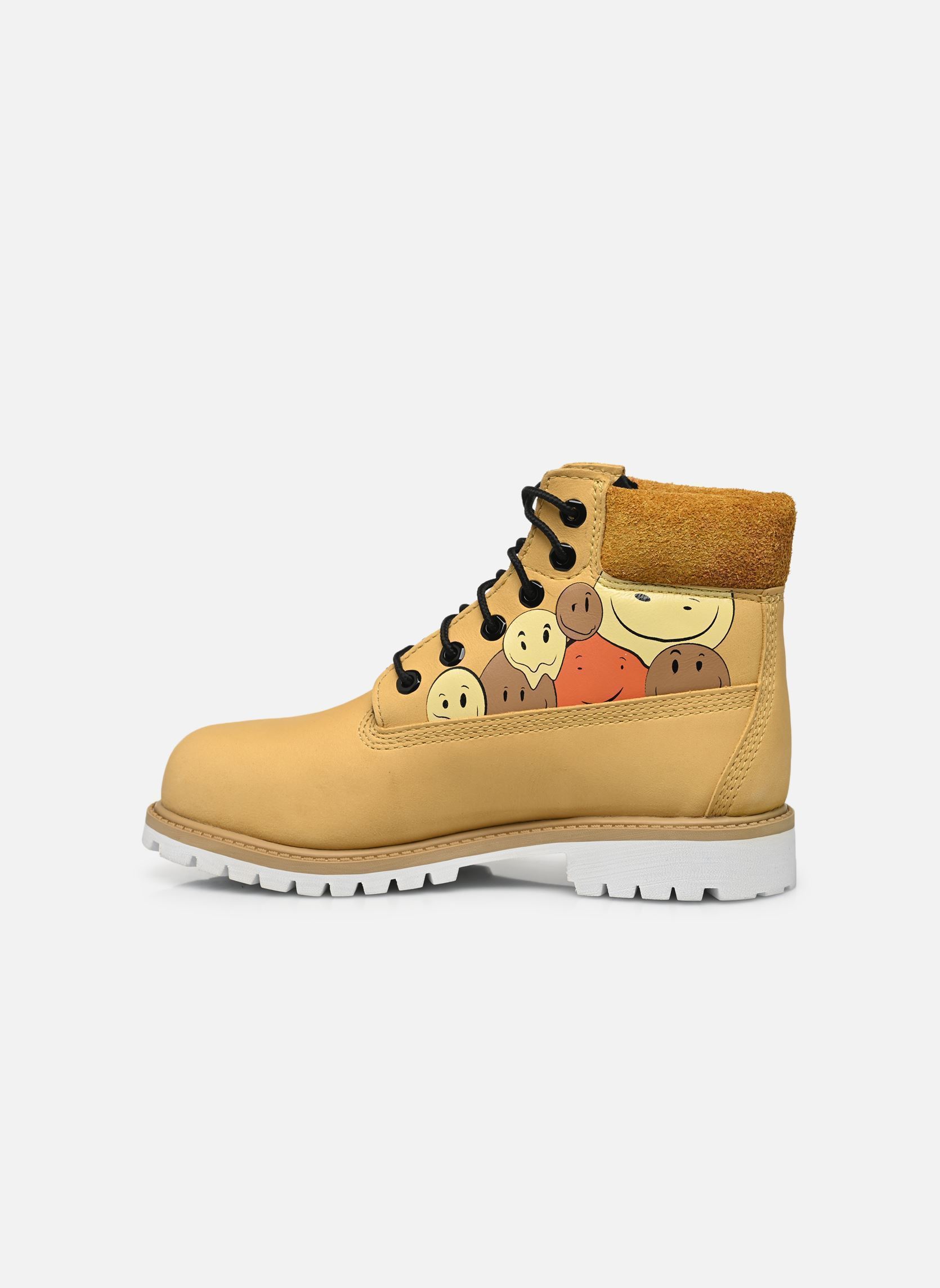 Bottines PREM 6 IN LACE WATERPROOF BOOT MDYLW MY marron Timberland Bottines PREM 6 IN LACE WATERPROOF BOOT MDYLW MY marron MEDIUM YELLOW W PRINT