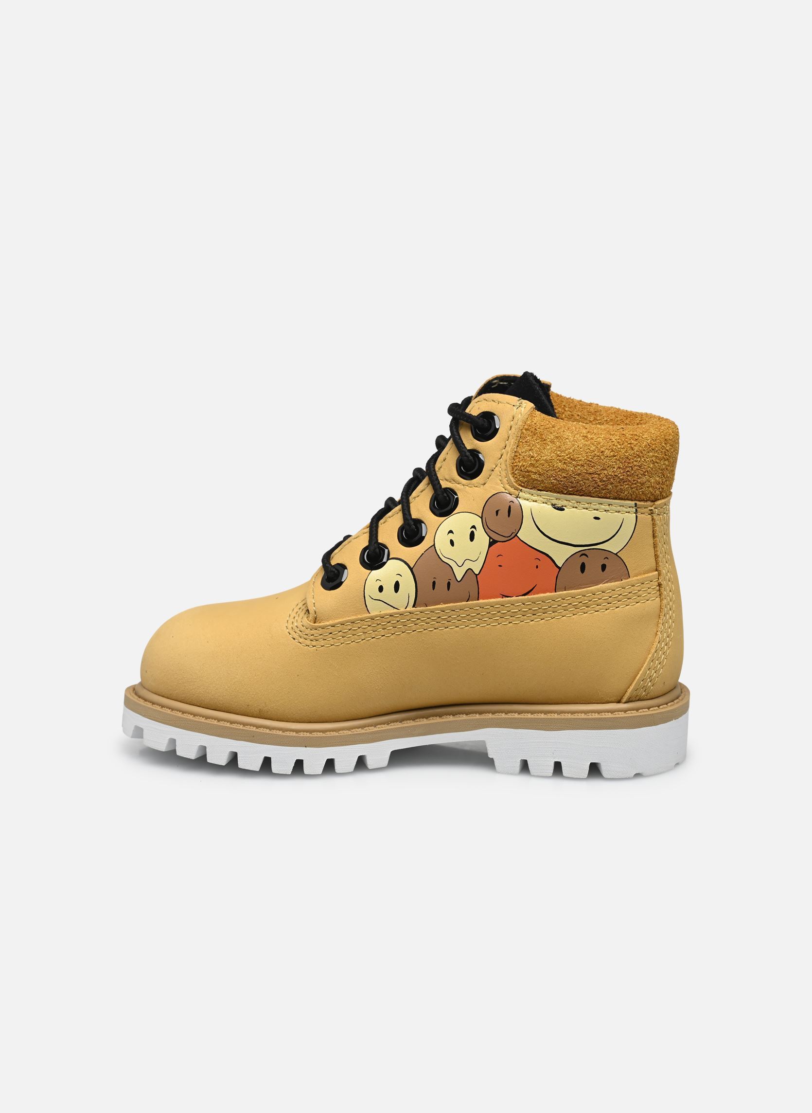 Bottines PREM 6 IN LACE WATERPROOF BOOT MDYLW T marron Timberland Bottines PREM 6 IN LACE WATERPROOF BOOT MDYLW T marron MEDIUM YELLOW W PRINT