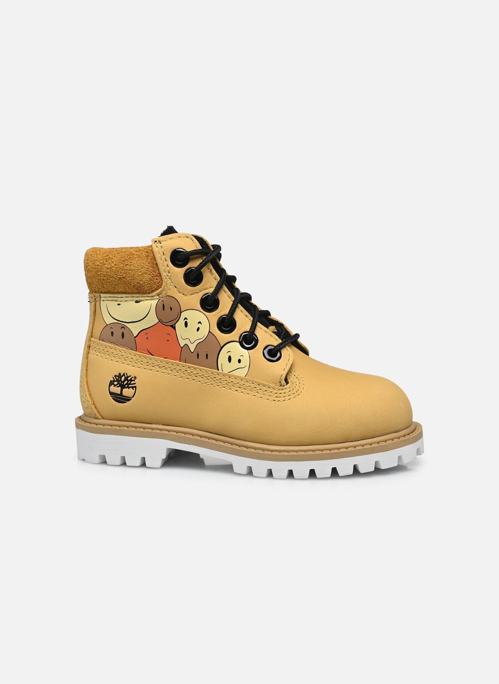 Bottines PREM 6 IN LACE WATERPROOF BOOT MDYLW T marron Timberland Bottines PREM 6 IN LACE WATERPROOF BOOT MDYLW T marron MEDIUM YELLOW W PRINT