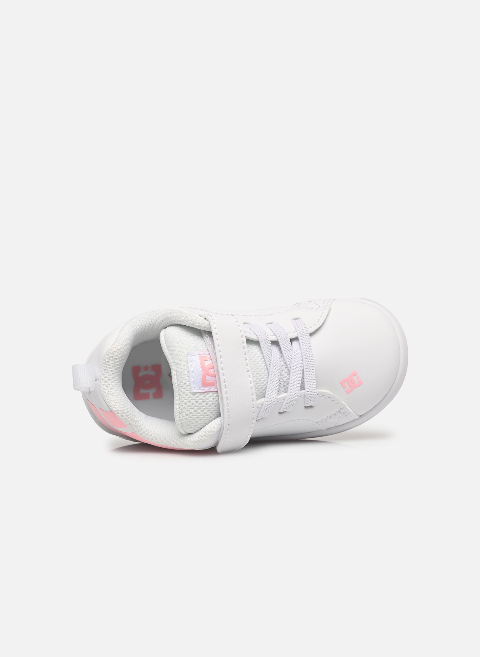 Baskets COURT GRAFFIK ELASTIC TODDLER fille blanc DC Shoes Baskets COURT GRAFFIK ELASTIC TODDLER fille blanc White/pink