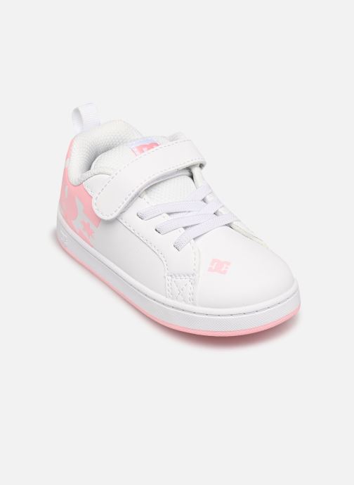 DC Shoes Baskets COURT GRAFFIK ELASTIC TODDLER fille blanc