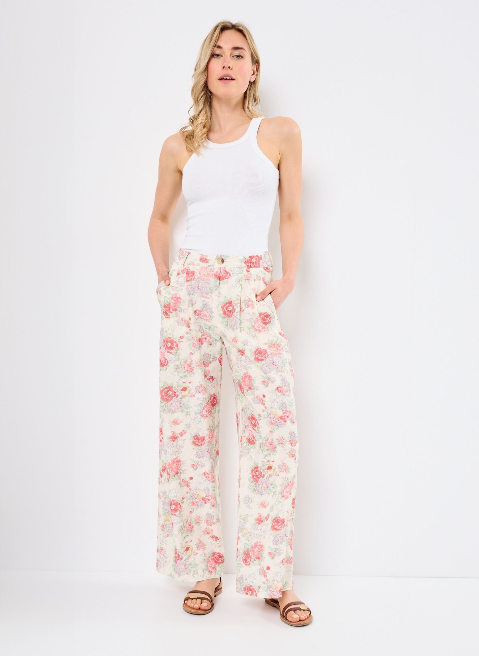Pantalons larges Lolo femme multicolore Maison Hotel Pantalons larges Lolo femme multicolore Candy Roses