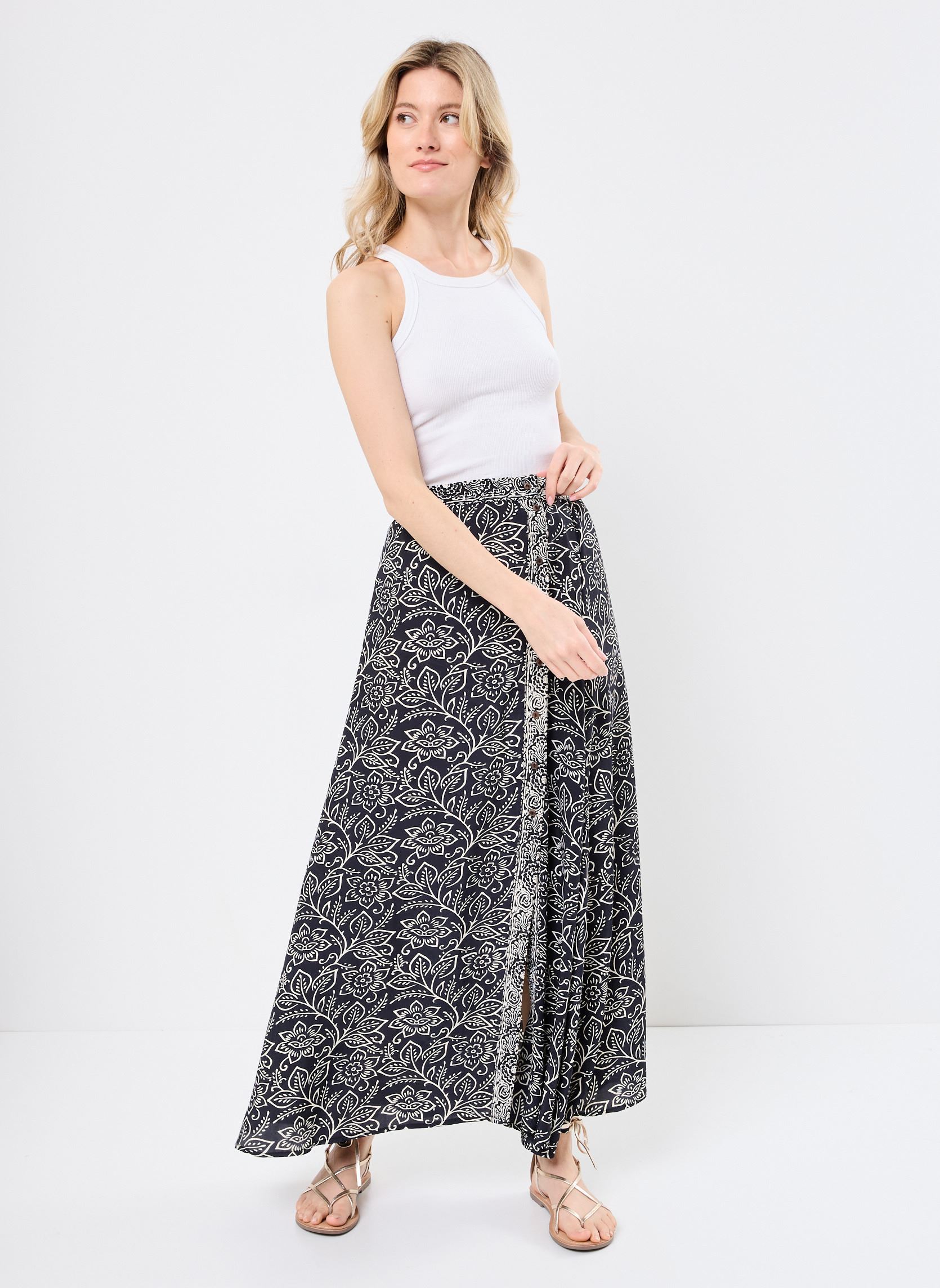 Jupes longues Eeva femme noir Maison Hotel Jupes longues Eeva femme noir BLACK SHEEP