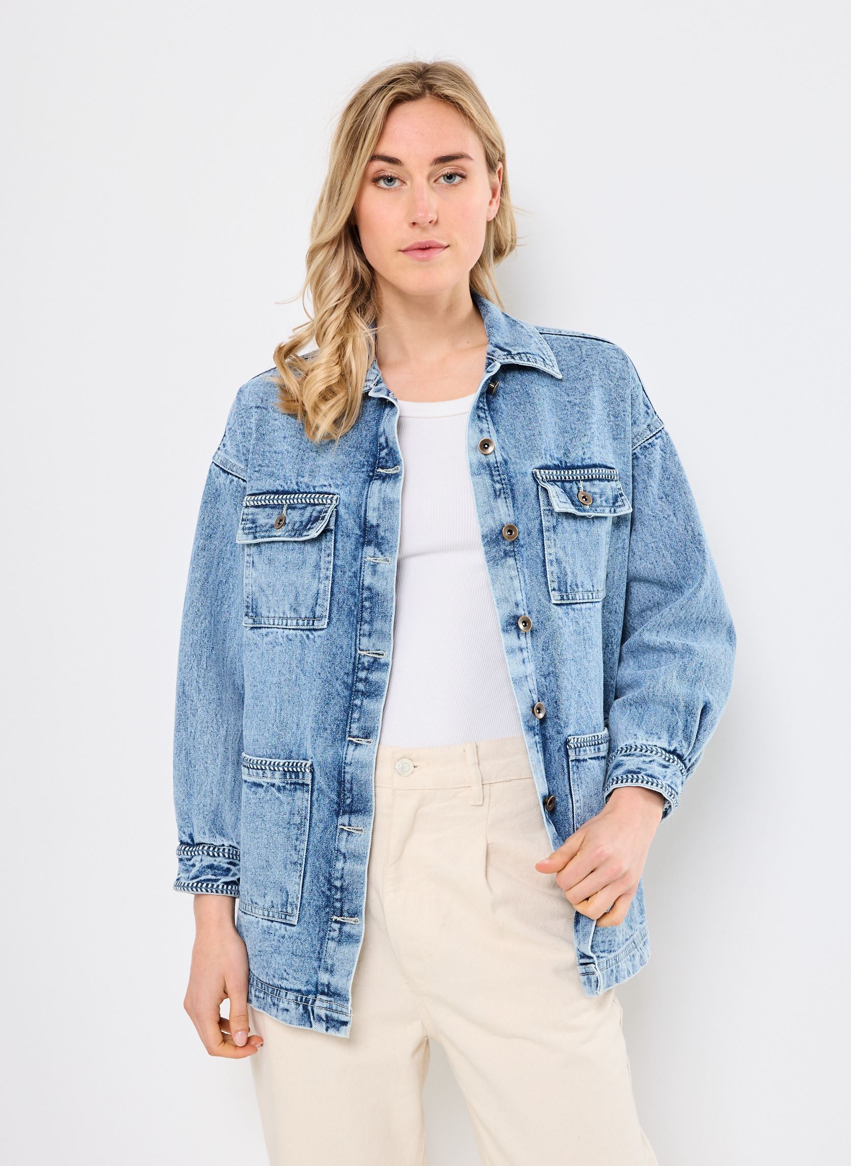 Jeansjacken Wayne damen blau Maison Hotel Jeansjacken Wayne damen blau Western Blue