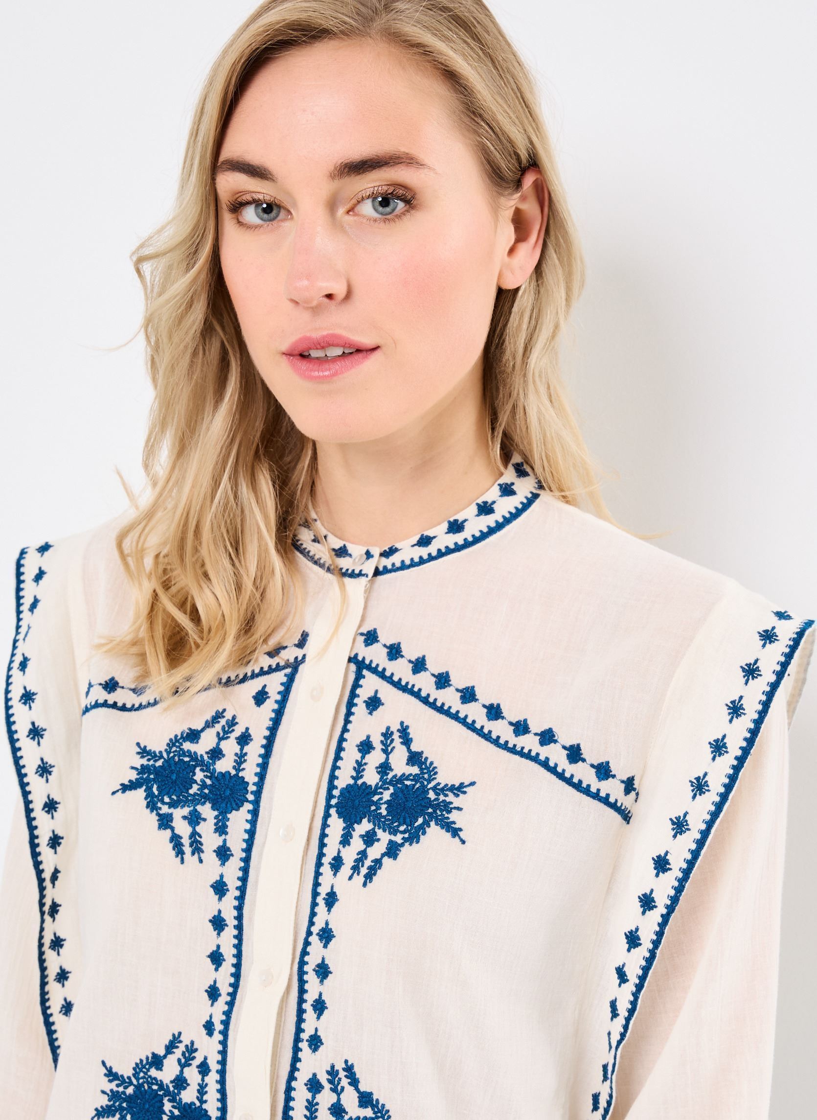 Bluse a maniche lunghe Philippa donna bianco Maison Hotel Bluse a maniche lunghe Philippa donna bianco PANNA COTTA