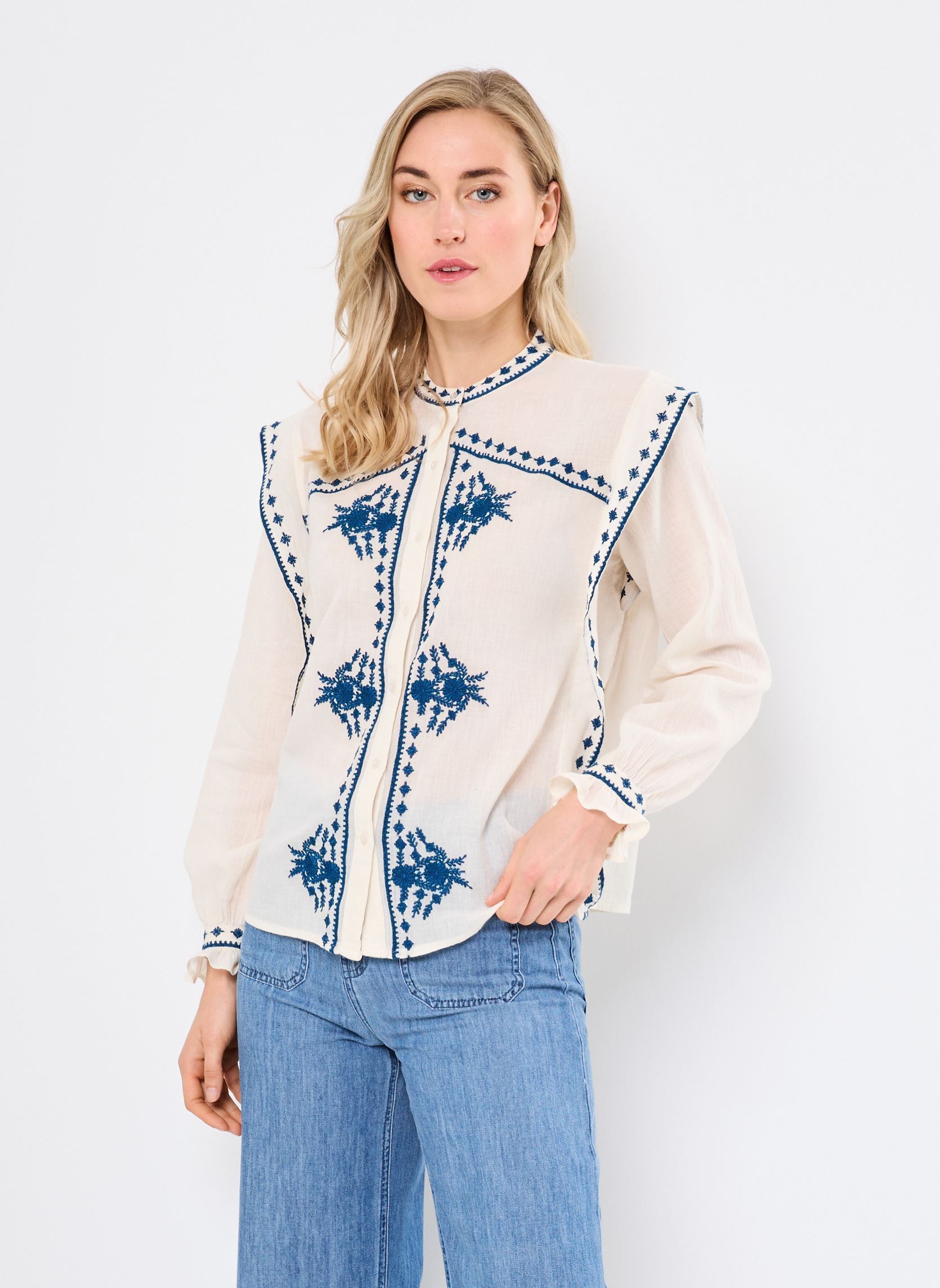 Bluse a maniche lunghe Philippa donna bianco Maison Hotel Bluse a maniche lunghe Philippa donna bianco PANNA COTTA