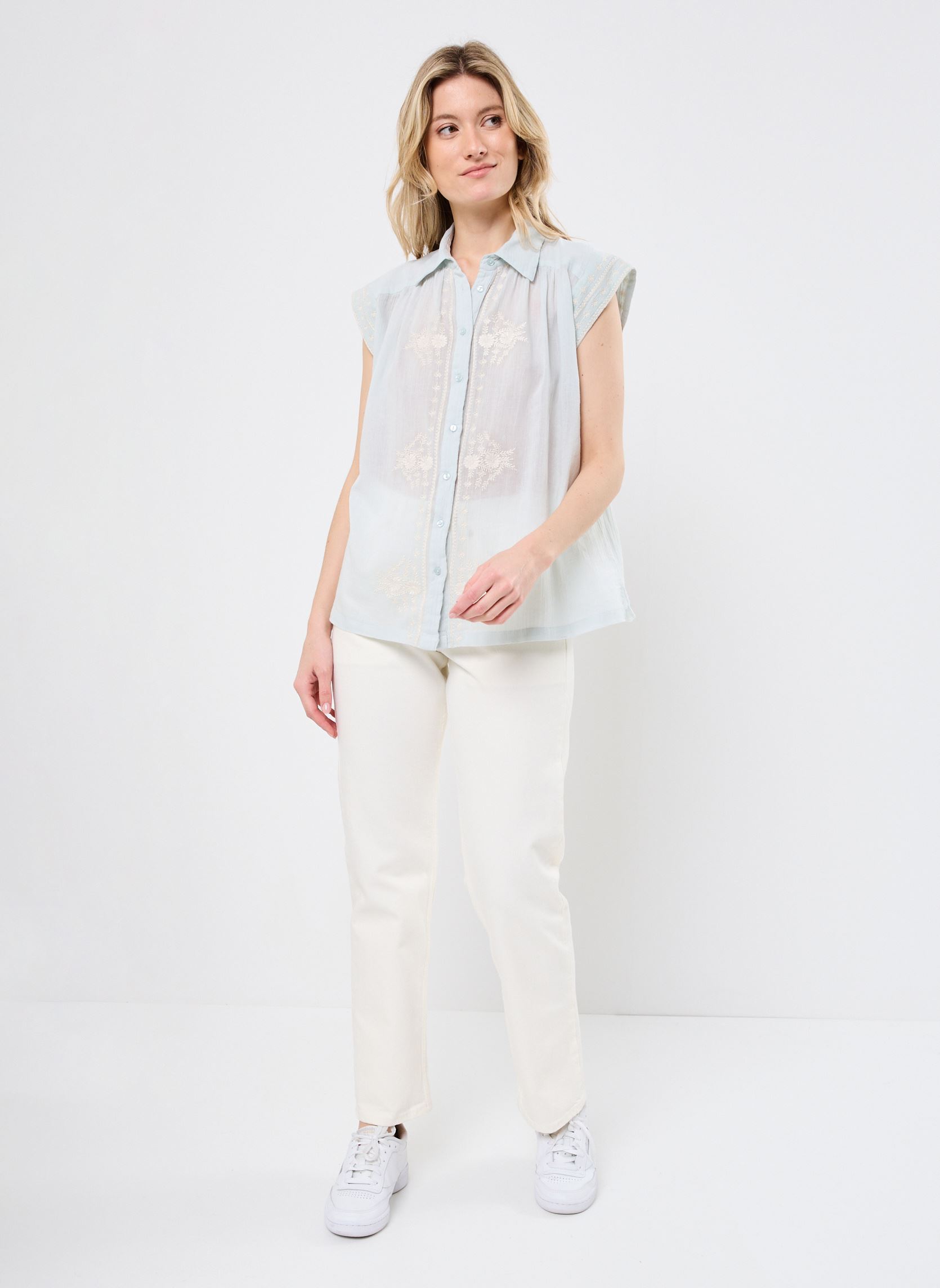 Tops Mafalda dames blauw Maison Hotel Tops Mafalda dames blauw AZZURO