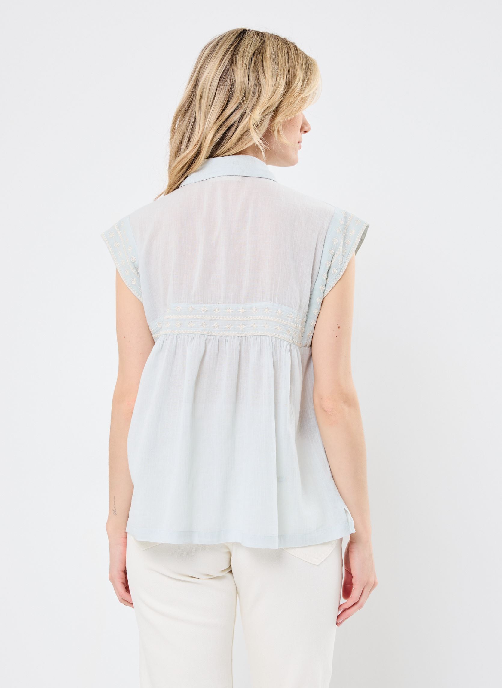 Tops Mafalda dames blauw Maison Hotel Tops Mafalda dames blauw AZZURO