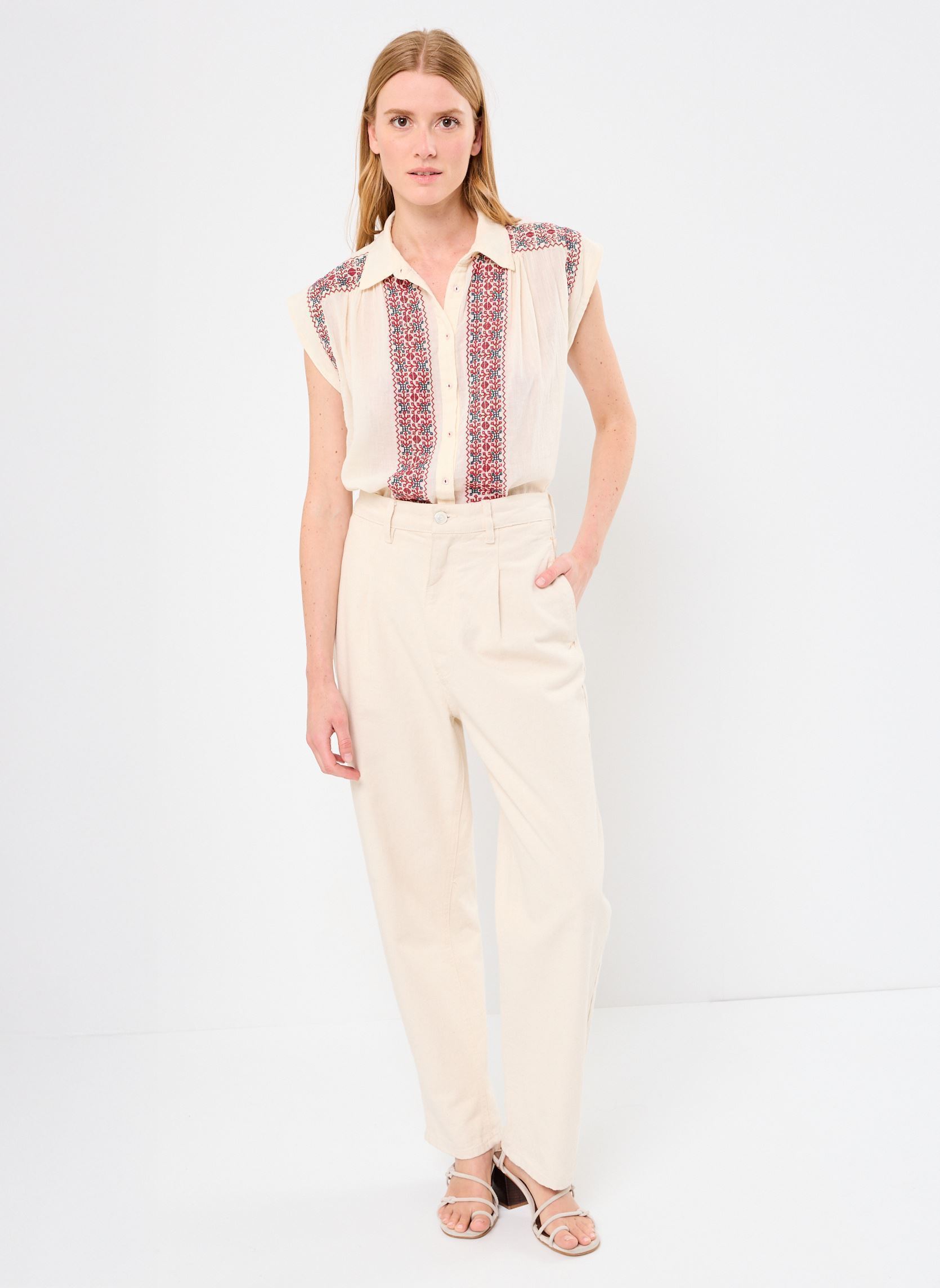 Tops Mafalda dames wit Maison Hotel Tops Mafalda dames wit RED WINE