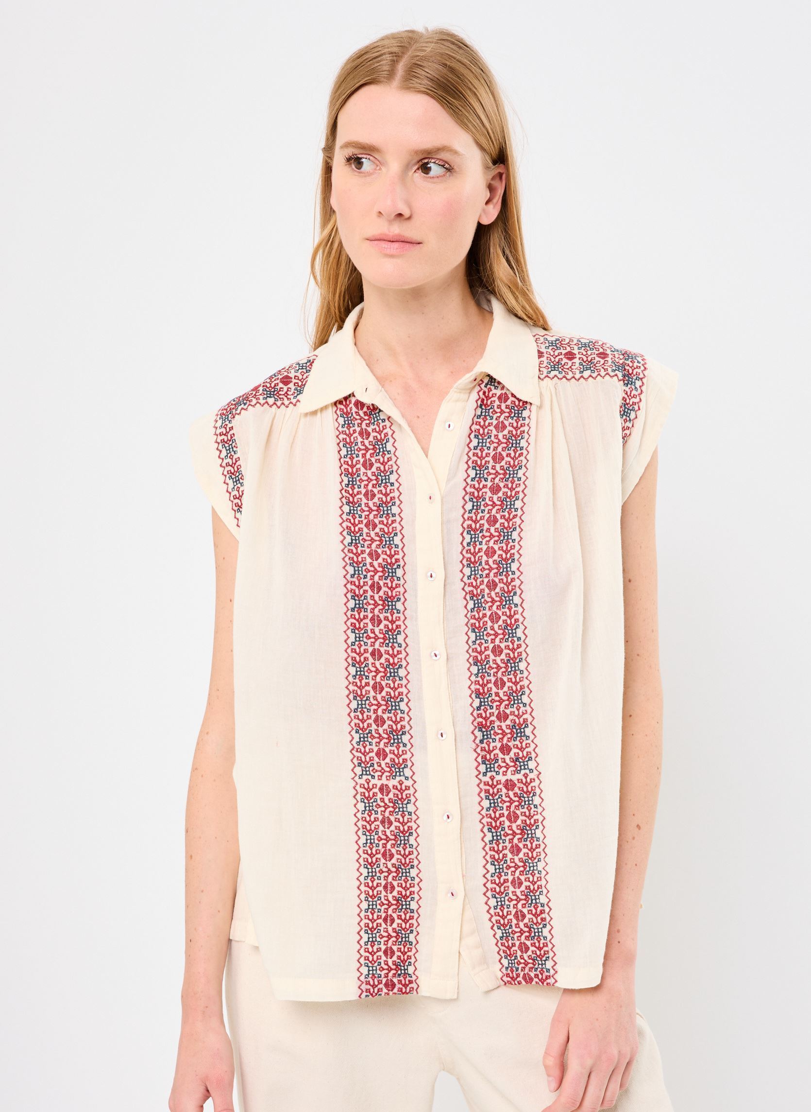 Tops Mafalda dames wit Maison Hotel Tops Mafalda dames wit RED WINE