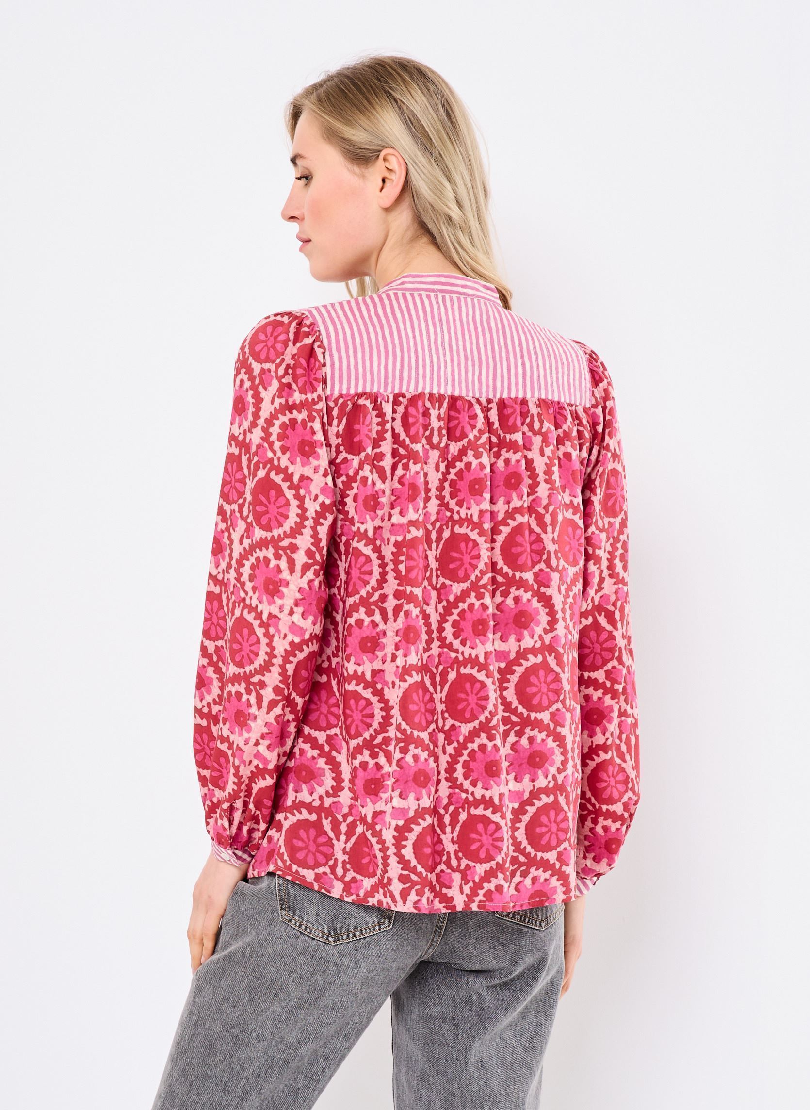 Langarm-Blusen Leandra damen rosa Maison Hotel Langarm-Blusen Leandra damen rosa HOT PINK