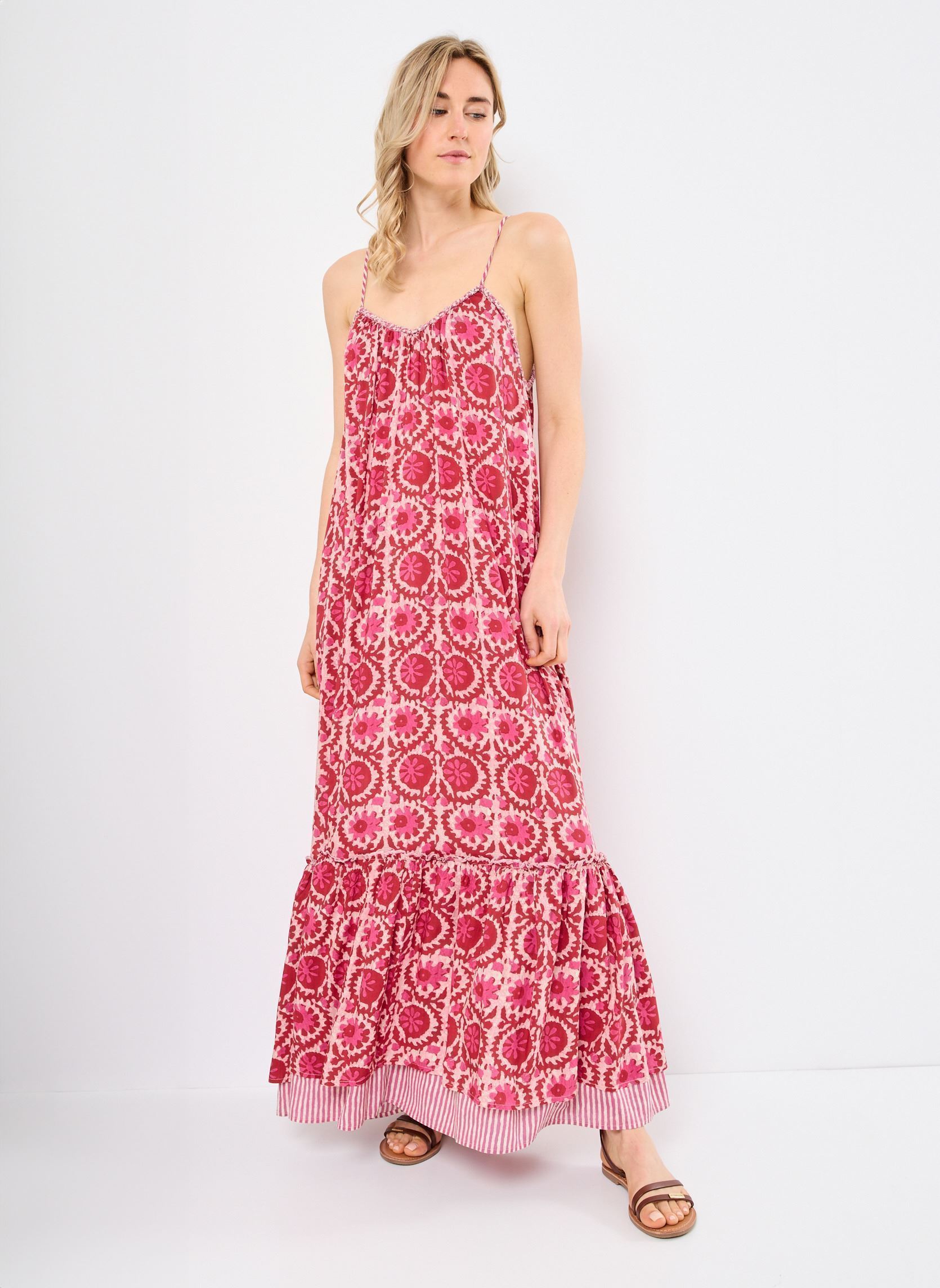 Robes longues Valeria femme rose Maison Hotel Robes longues Valeria femme rose HOT PINK