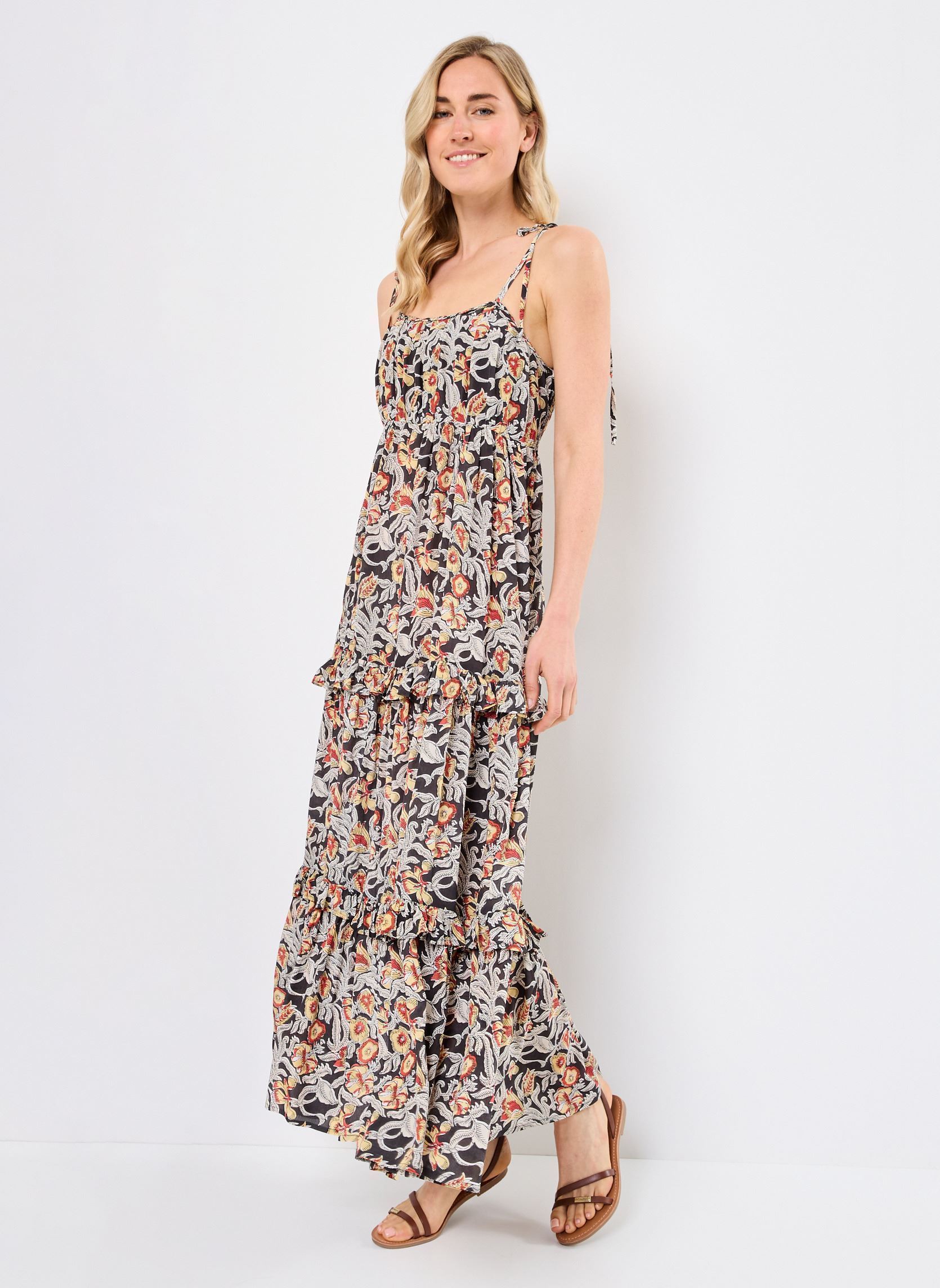 Lange Kleider Brigitte damen mehrfarbig Maison Hotel Lange Kleider Brigitte damen mehrfarbig Piña Colada