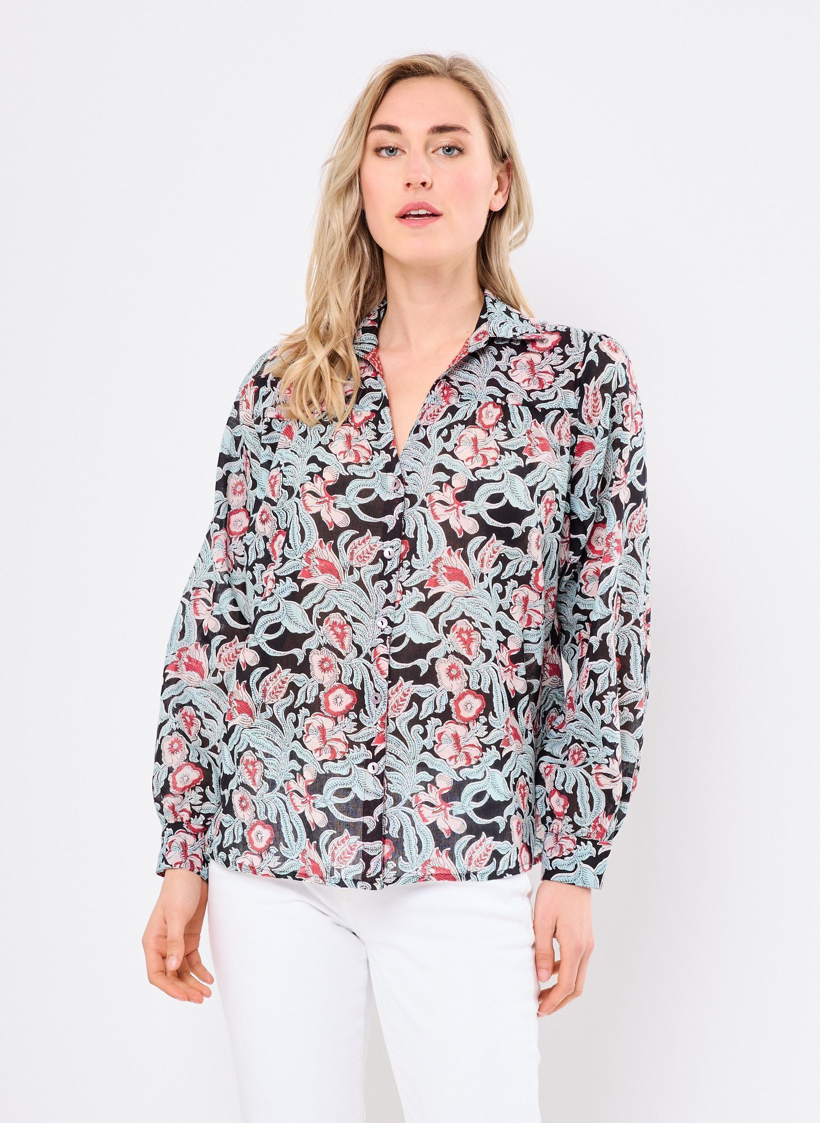Blouses manches longues Cohen femme multicolore Maison Hotel Blouses manches longues Cohen femme multicolore Rosa Rosae