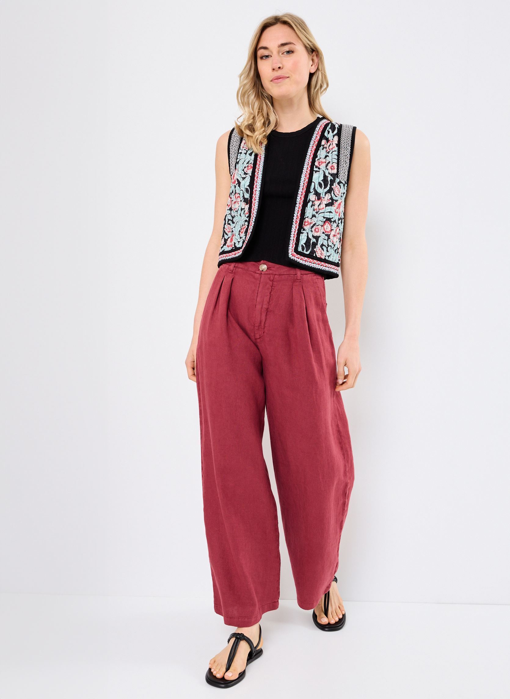 Vestes sans manches Enriqueta femme multicolore Maison Hotel Vestes sans manches Enriqueta femme multicolore Rosa Rosae